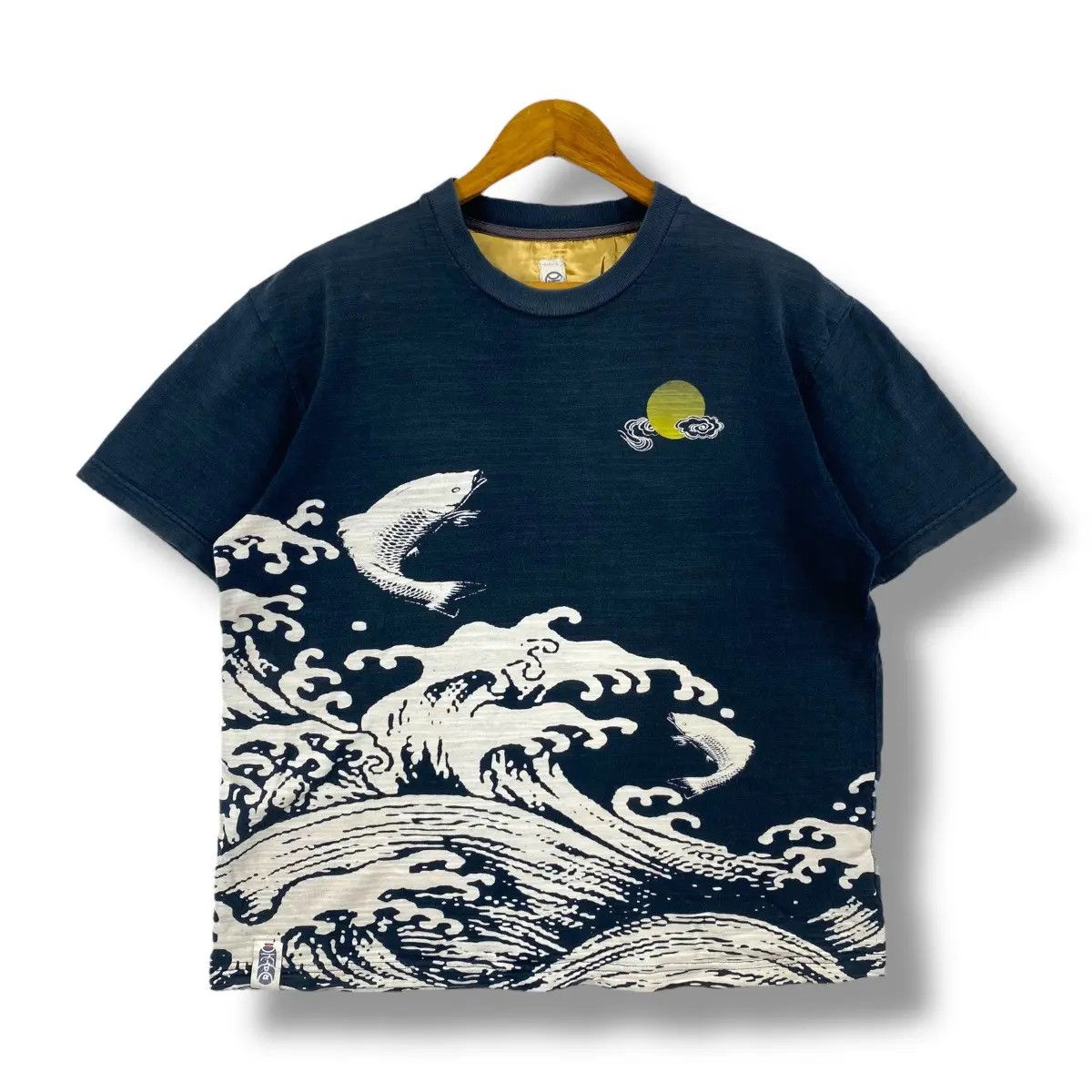 Indigo Japanese Traditional Indigo Great Wave Graphic Tee Shirt Size US M / EU 48-50 / 2 - 1 Thumbnail