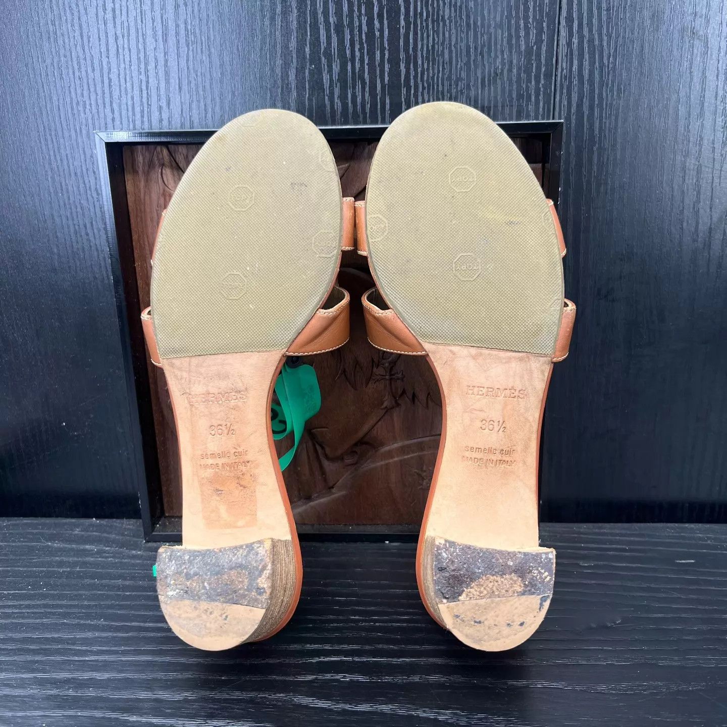 Hermes Hermès Oasis Brown Women's Heels 36.5 Worn 2x Size US 6 / IT 36 - 6 Thumbnail