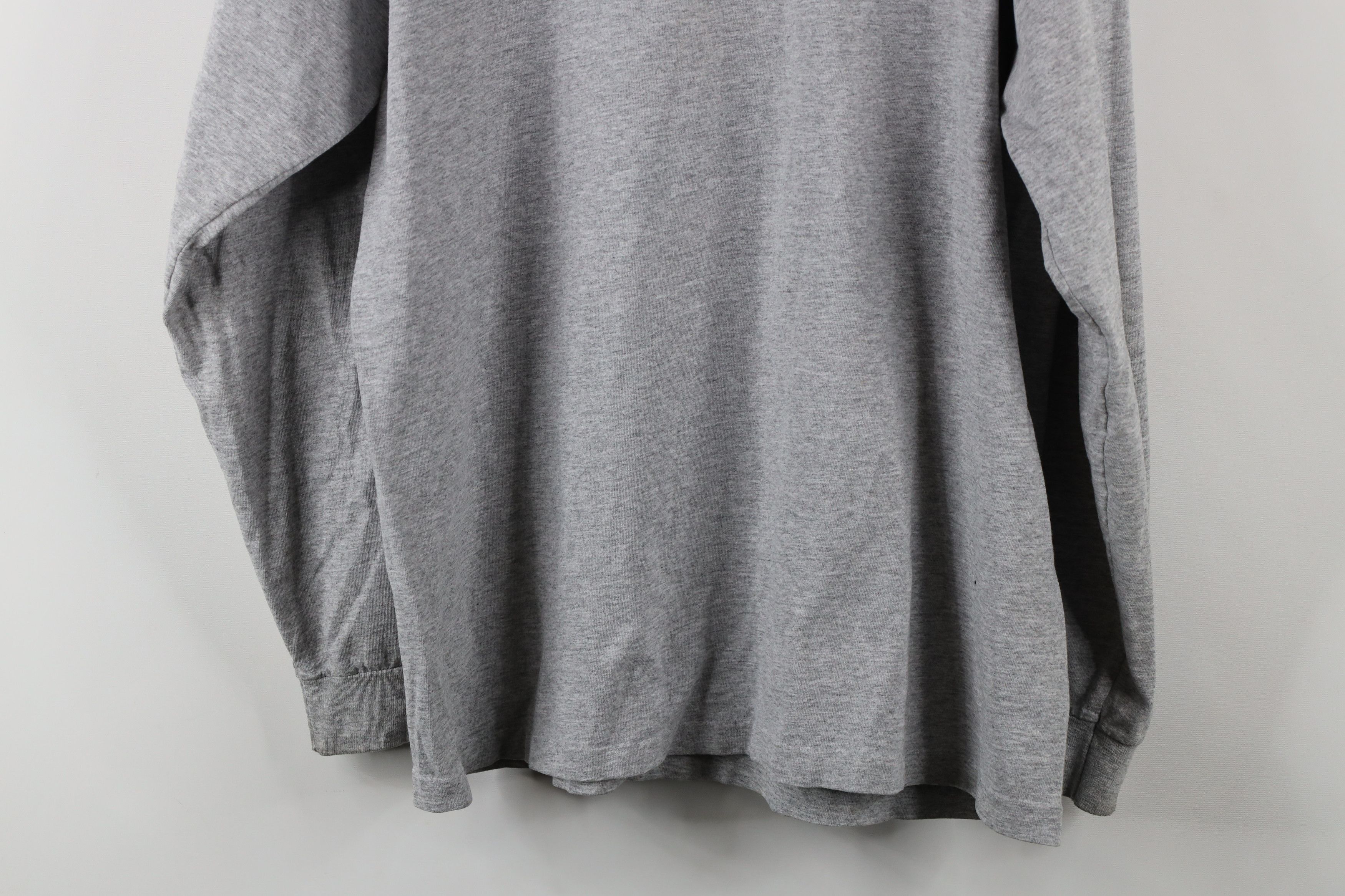 Vintage Vintage 90s Streetwear Long Sleeve T-Shirt Gray Cotton USA Size US L / EU 52-54 / 3 - 13 Thumbnail