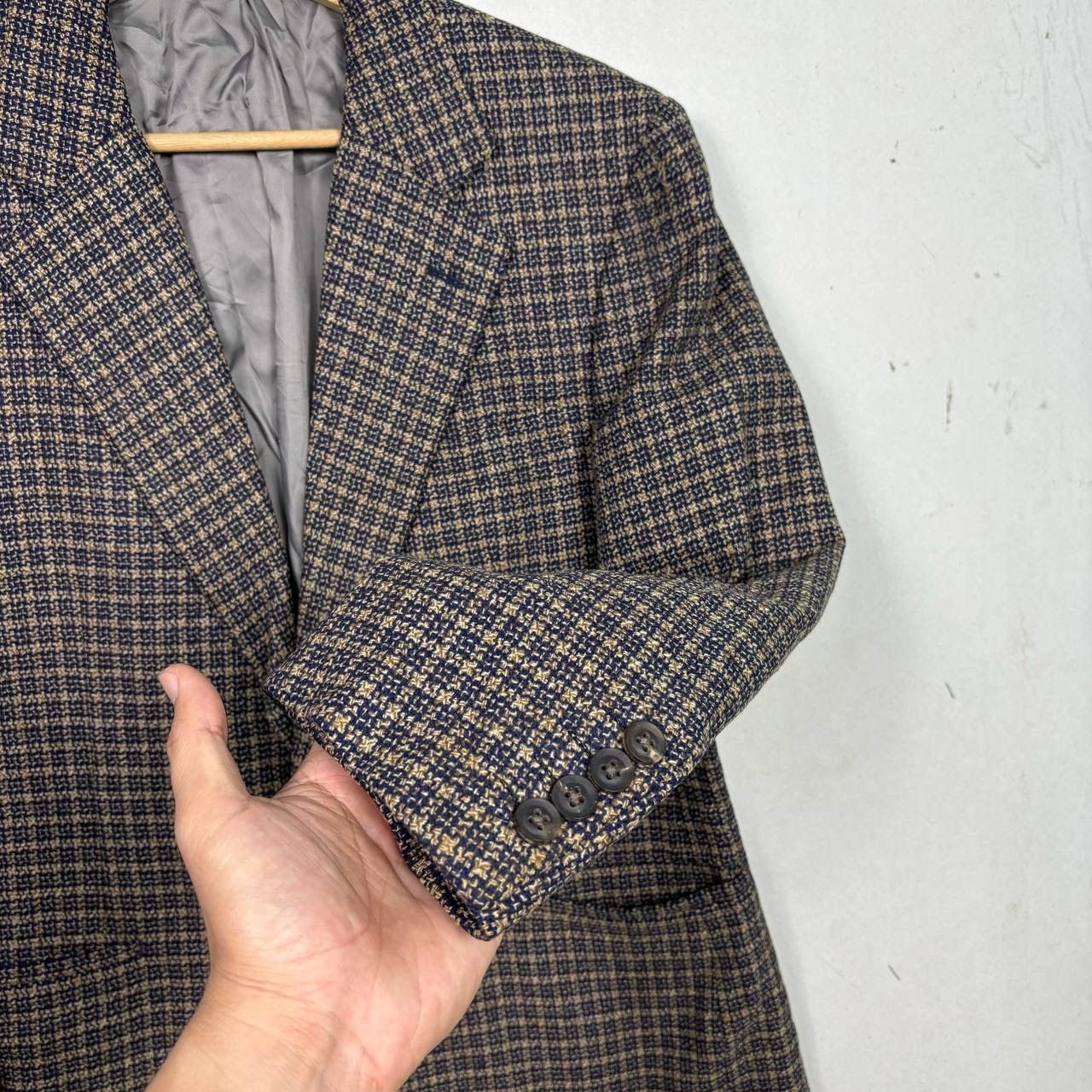 Burberry VTG Burberrys Prestige Wool Mink Blazer Jacket Brown Size 40R - 6 Thumbnail
