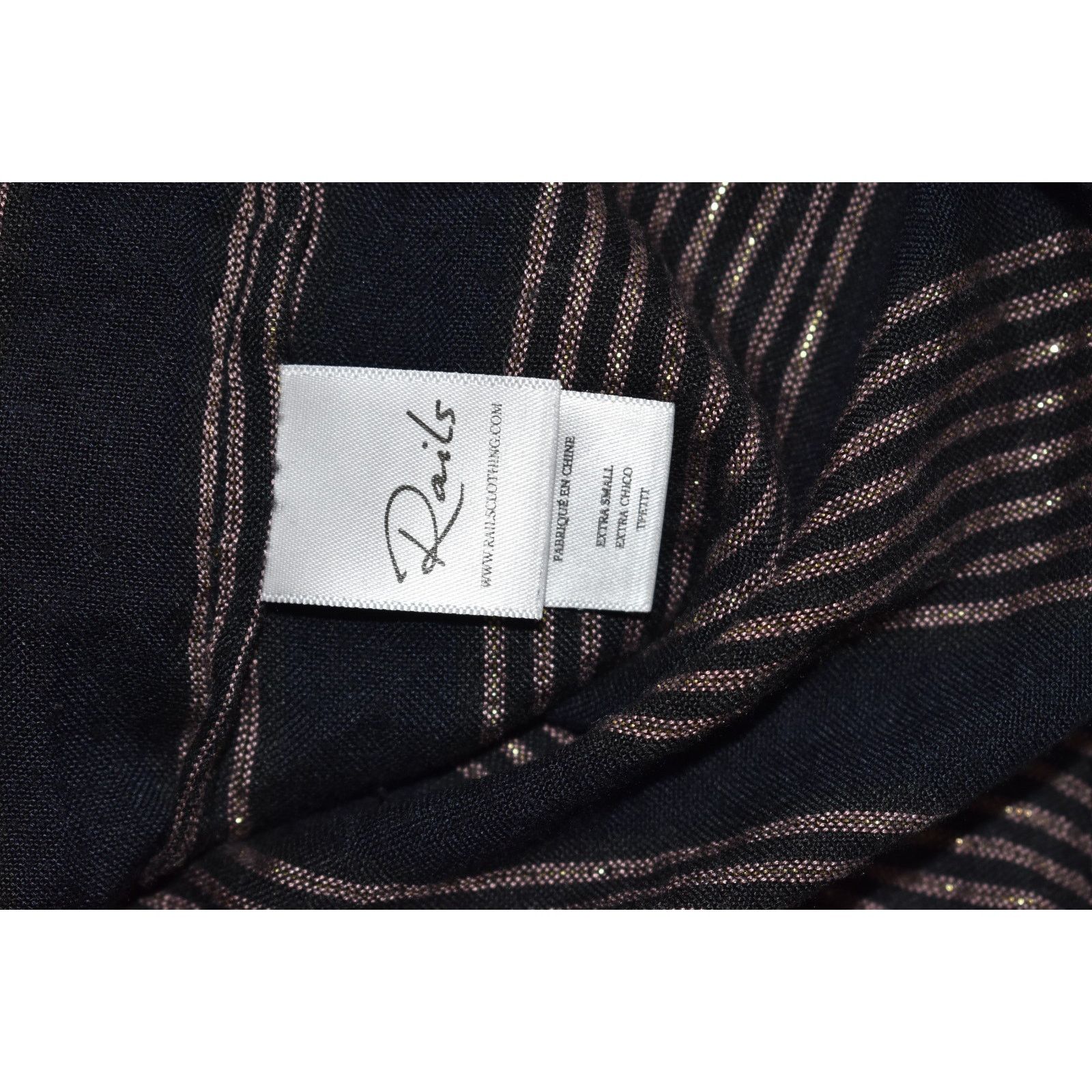 Rails RAILS Jasmine Midas Stripe Black Mini Dress Size XS $188 Size XS / US 0-2 / IT 36-38 - 6 Thumbnail