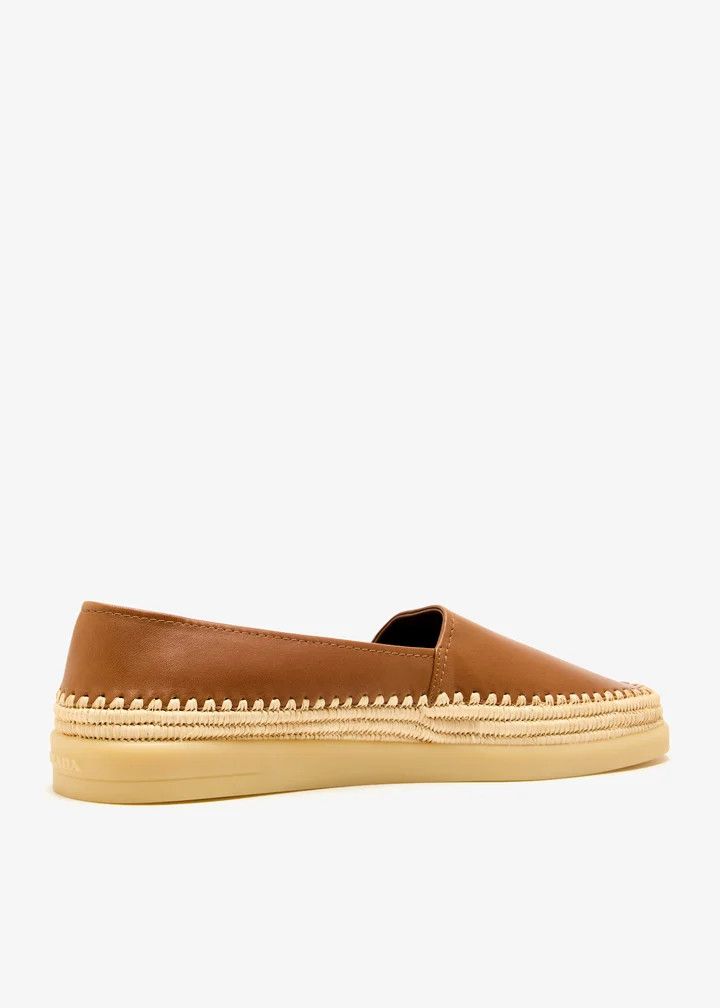 Prada o1w1db10526 Nappa Leather Espadrilles in Brown Size US 9 / EU 42 - 3 Thumbnail