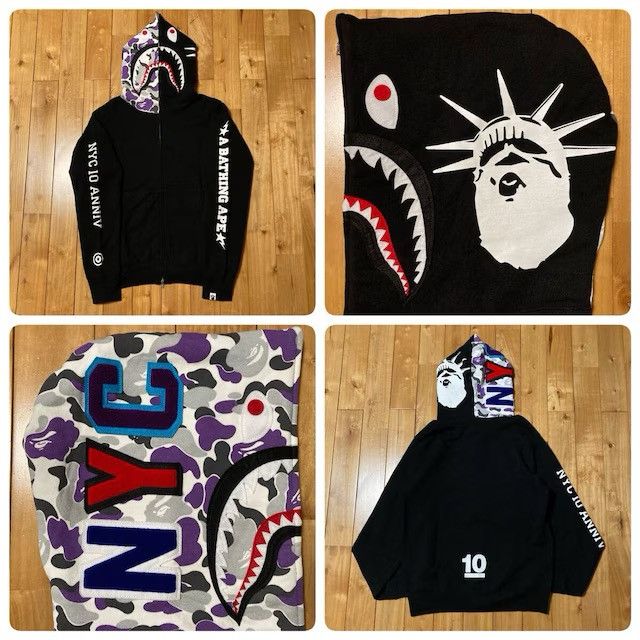 Bape 2015 BAPE CAMO NYC Shark Full Zip Hoodie a bathing ape Size US M / EU 48-50 / 2 - 1 Thumbnail