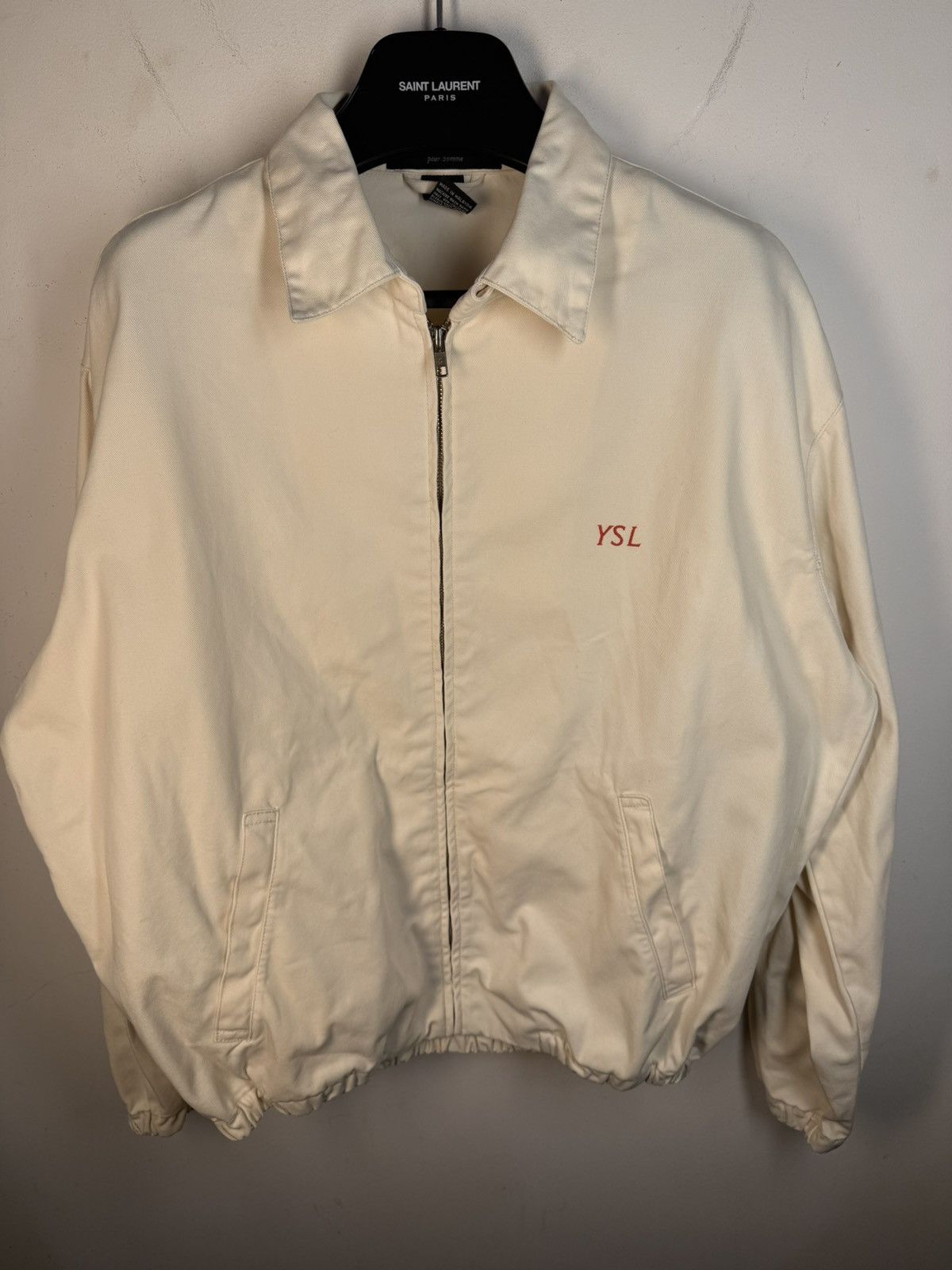 Yves Saint Laurent Cotton YSL Windbreaker Jacket 90s Bomber Zip Up Vintage Size US M / EU 48-50 / 2 - 17 Thumbnail