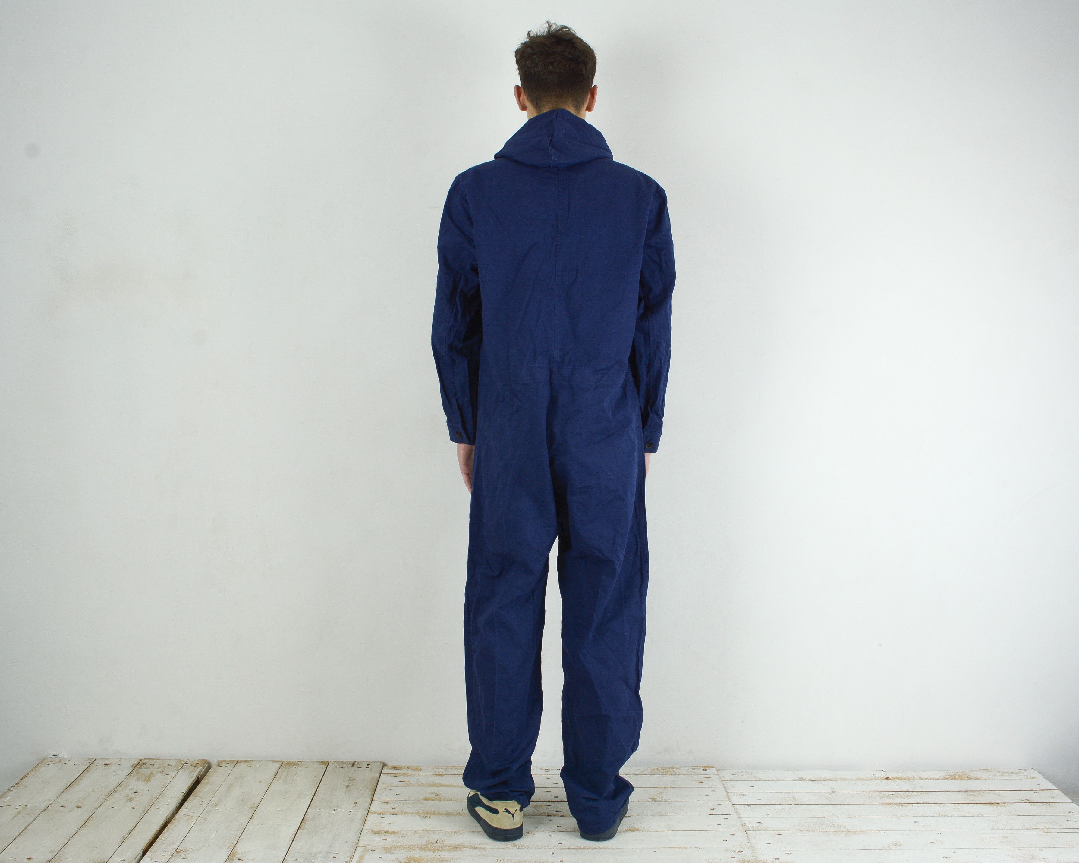 Vintage J G Eisel GmbH German 1970's Sanfor Worker Jumpsuit Overalls Size US 38 / EU 54 - 3 Thumbnail