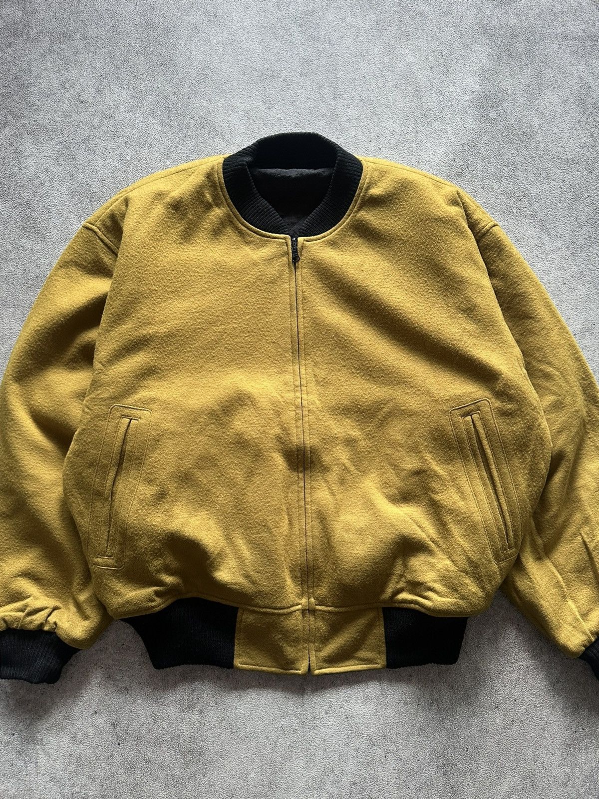 Mr. Junko 90s Japanese Mr Junko Issey Miyake Style Wool Bomber Jacket Size US L / EU 52-54 / 3 - 4 Thumbnail