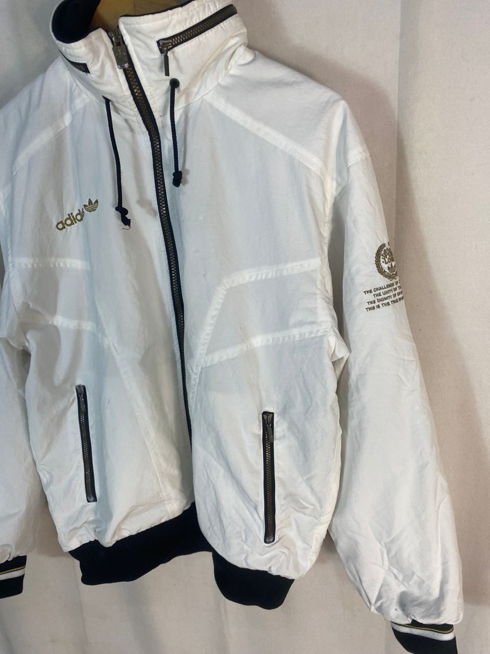 Adidas × Vintage Vintage adidas windbreaker jacket hidden hoodie Size US M / EU 48-50 / 2 - 9 Thumbnail
