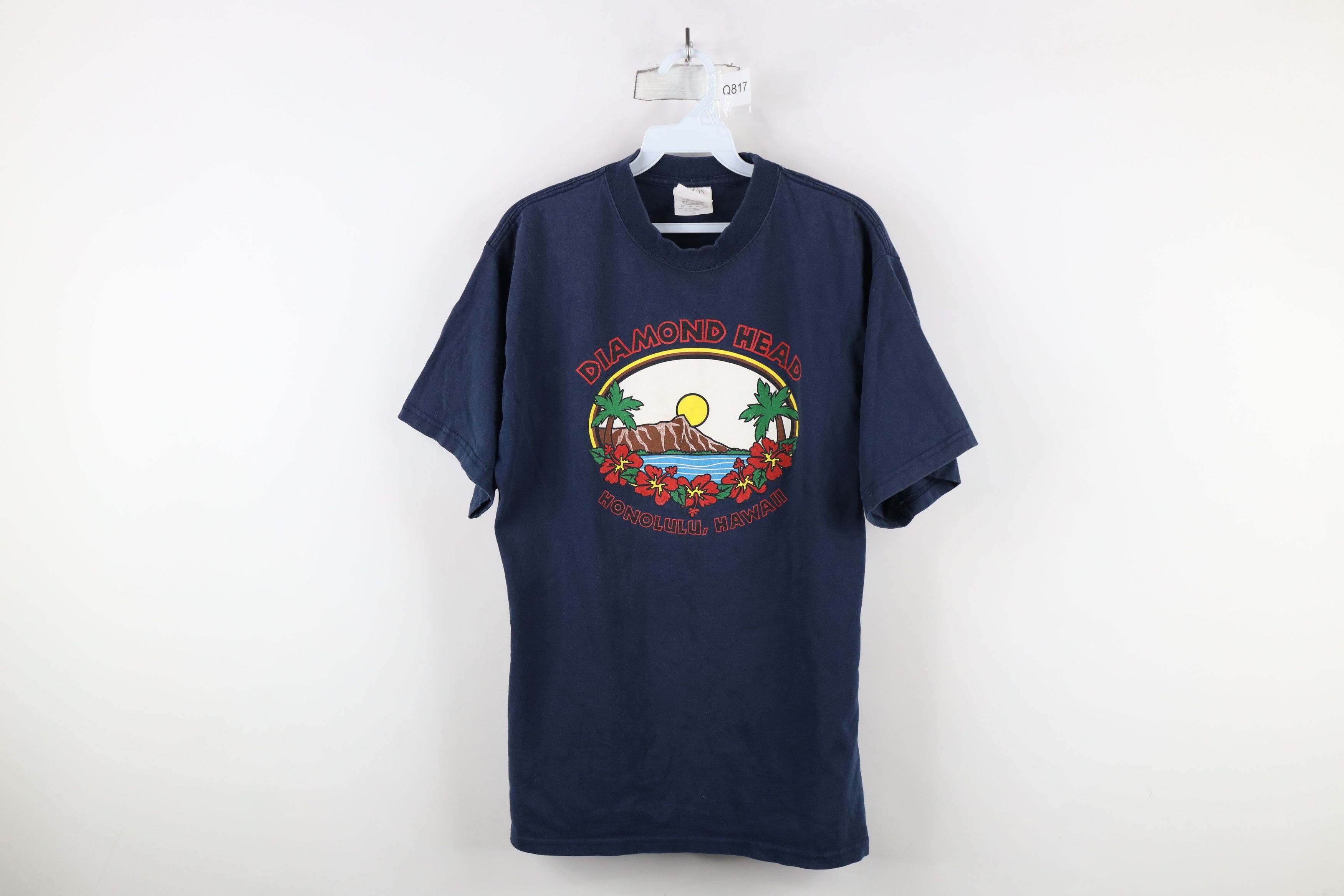 Vintage Vintage 90s Diamond Head Honolulu Hawaii T-Shirt Blue Size US L / EU 52-54 / 3 - 1 Thumbnail
