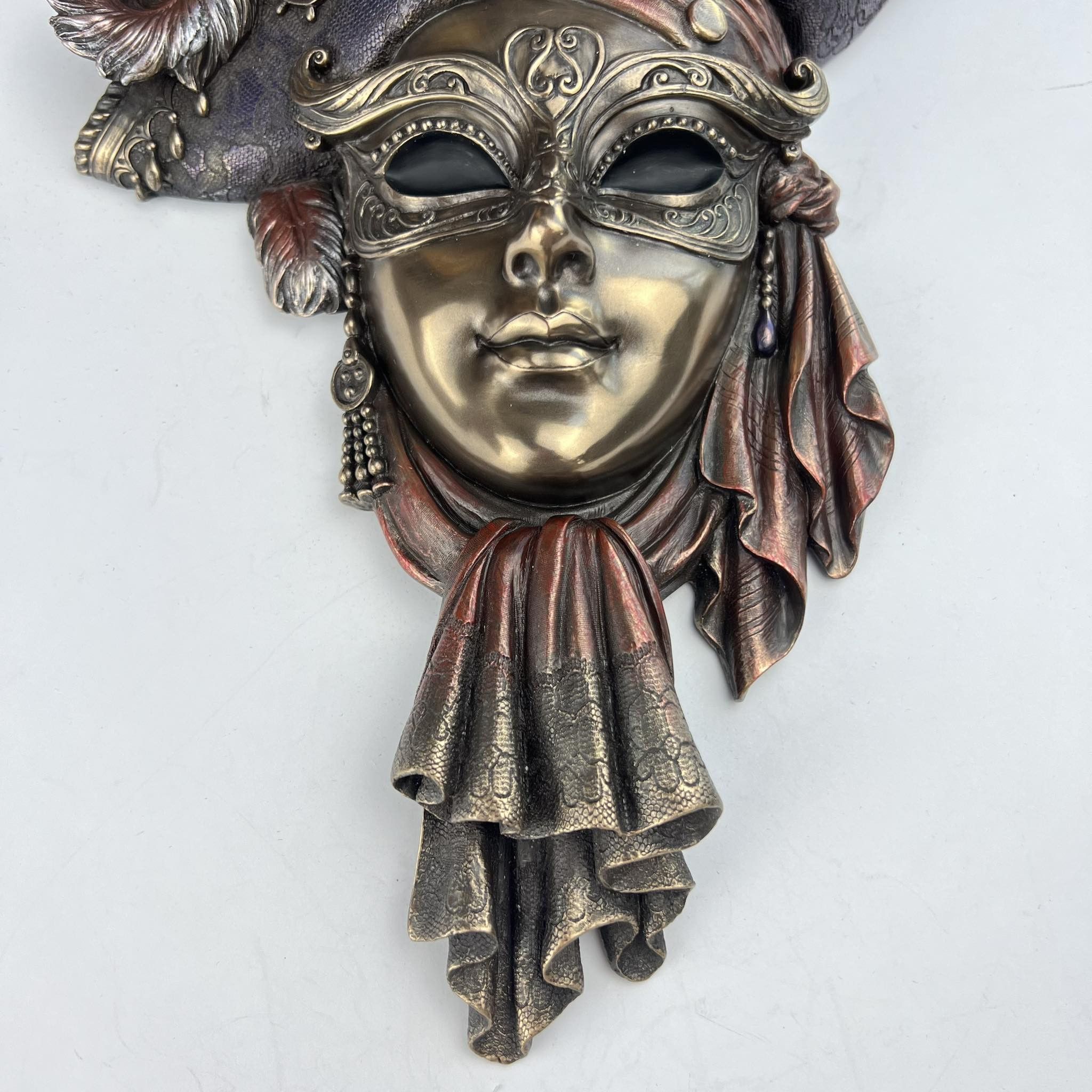 Other Venice Pirate Mask Huge Statue Figure Polystone Bronze Decor Size ONE SIZE - 3 Thumbnail