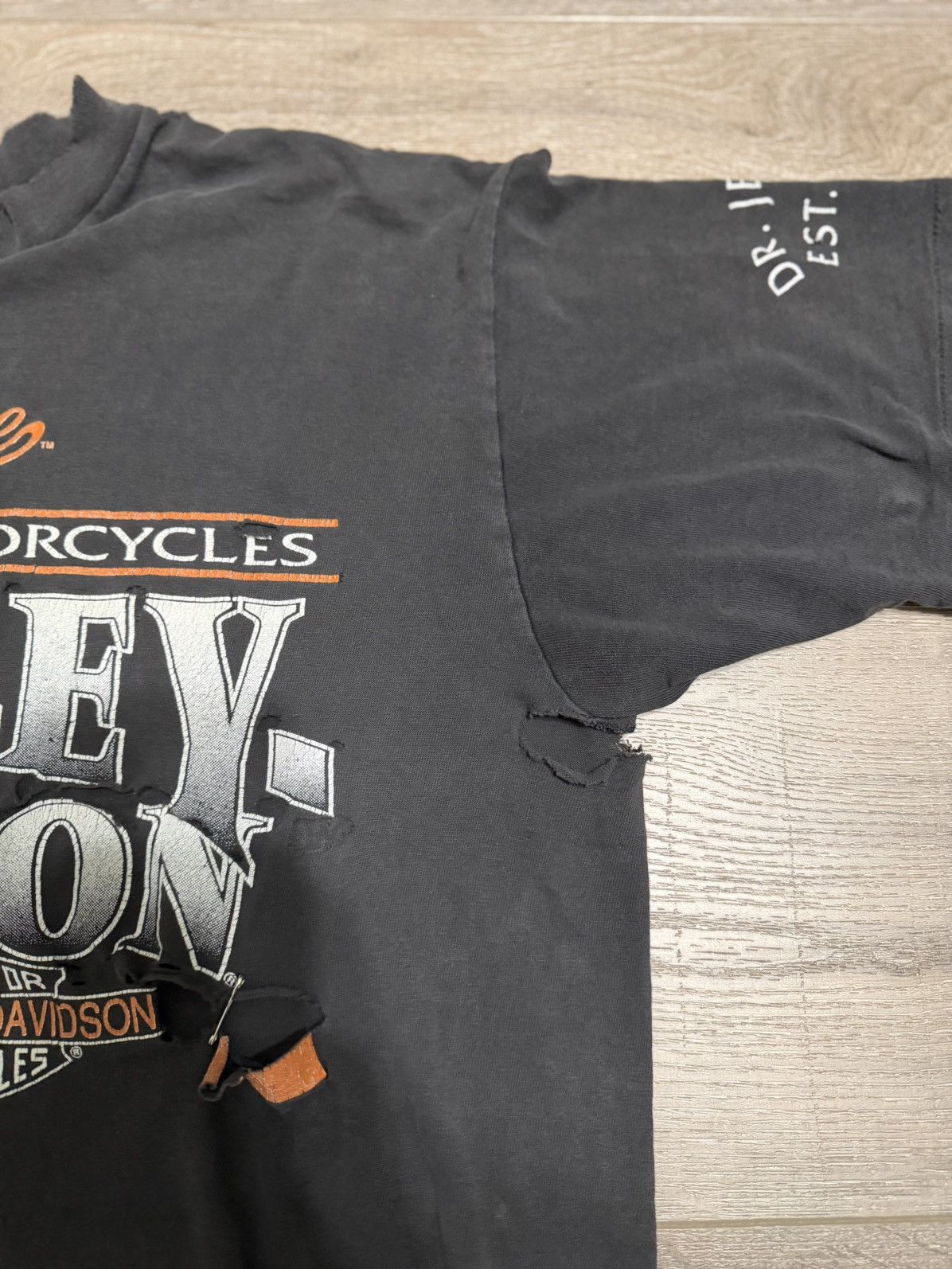 Vintage Vintage Harley Davidson Thrashed T-Shirt Size US L / EU 52-54 / 3 - 7 Thumbnail