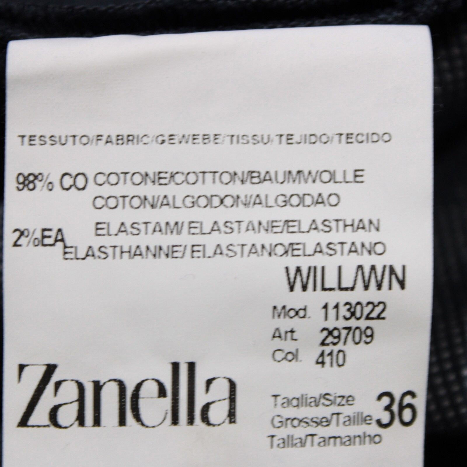 Zanella New with tags Chino Size 36 US In Blue