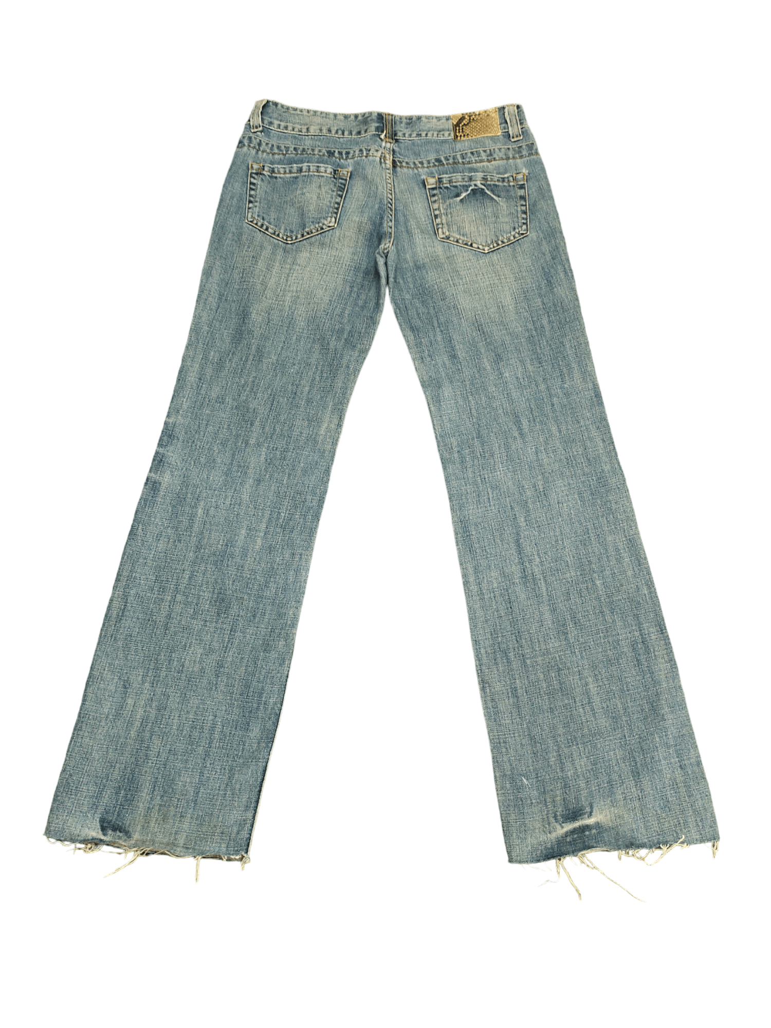 If Six Was Nine Flare Jeans Clichy Release Hem Faded Low Rise Boot Cut Size US 31 - 11 Thumbnail