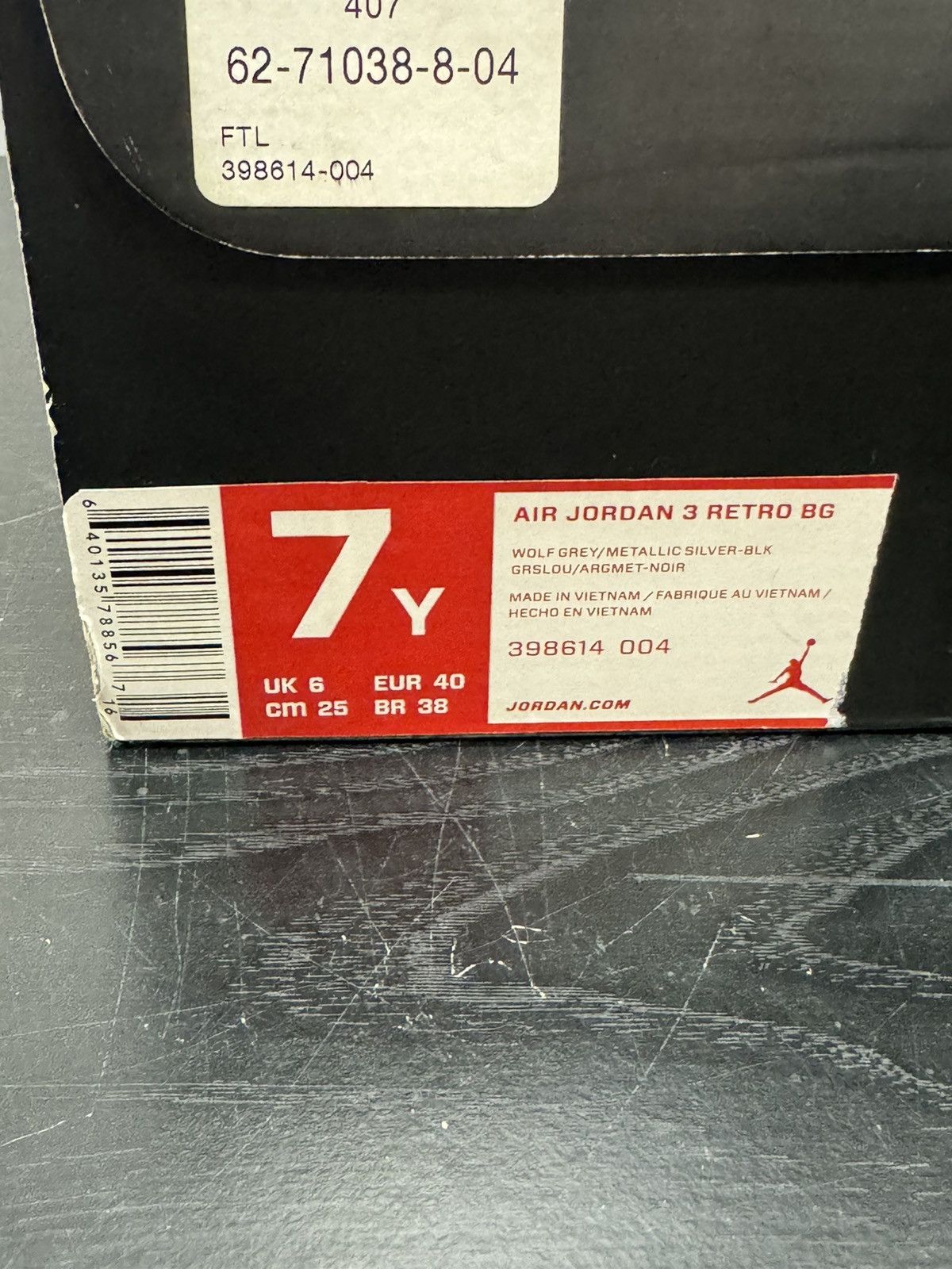Jordan Brand Jordan 3 wolf grey (gs) Size US 7 / EU 40 - 7 Thumbnail