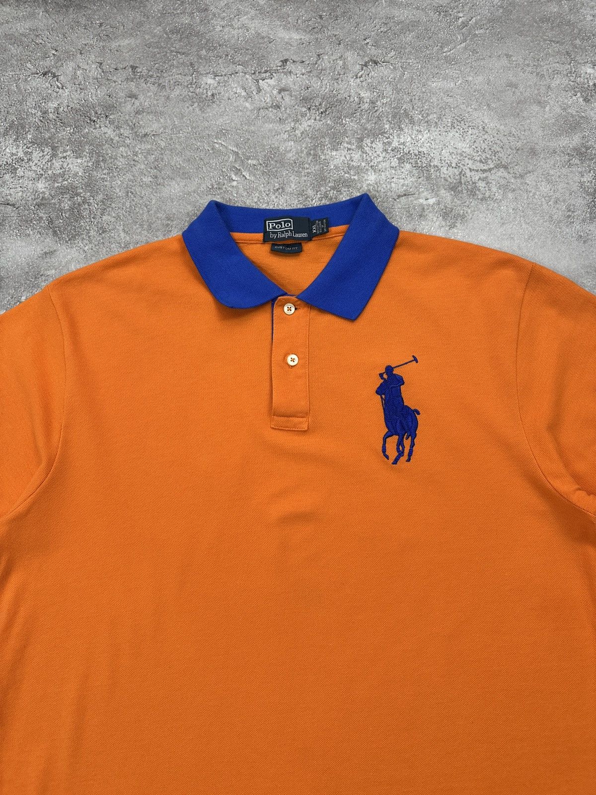 Polo Ralph Lauren Vintage Polo Ralph Lauren T-Shirt Orange Blue Gently Used Size US XL / EU 56 / 4 - 2 Thumbnail
