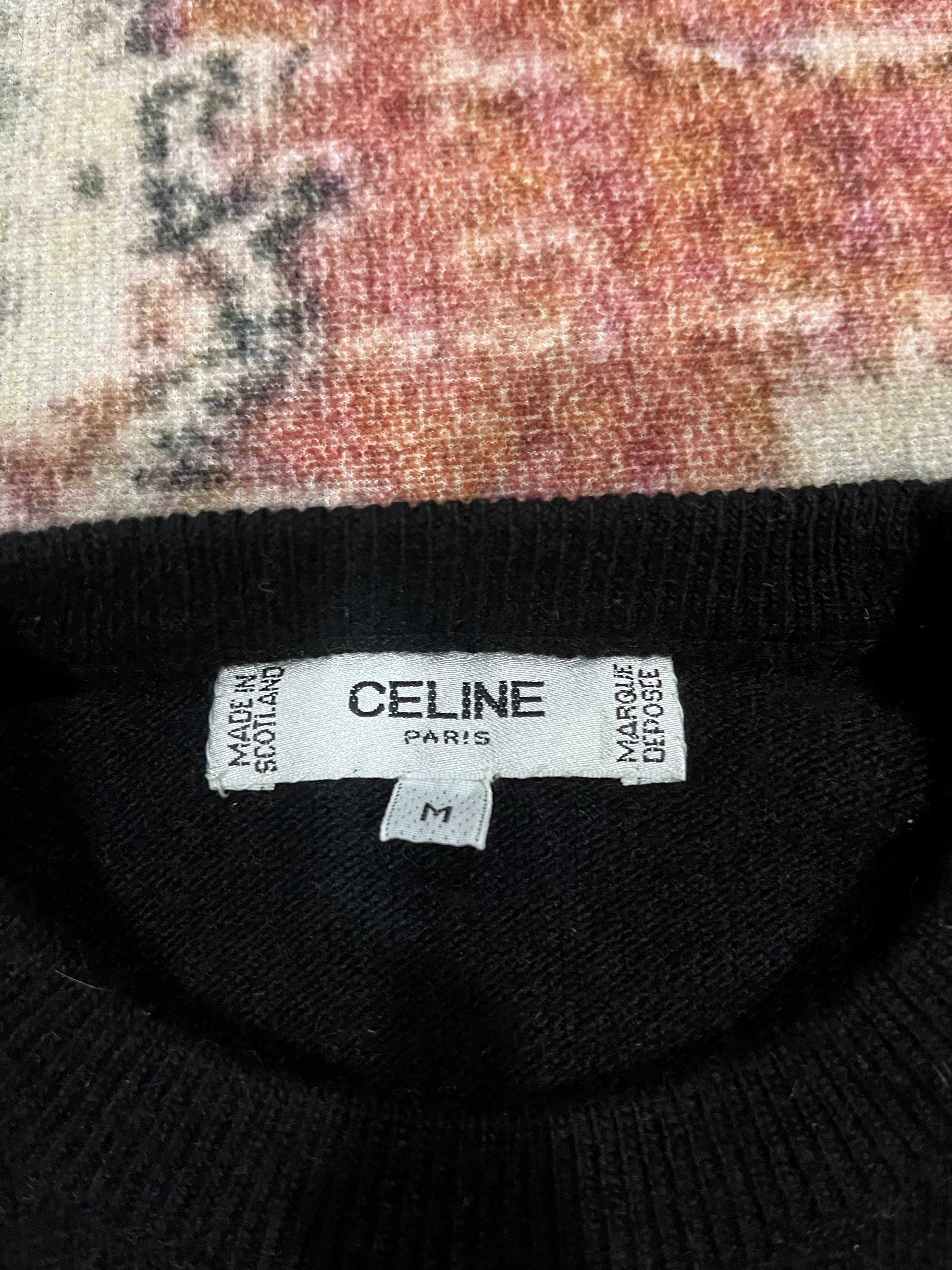 Celine Vintage 90s Black cashmere Size US M / EU 48-50 / 2 - 7 Thumbnail
