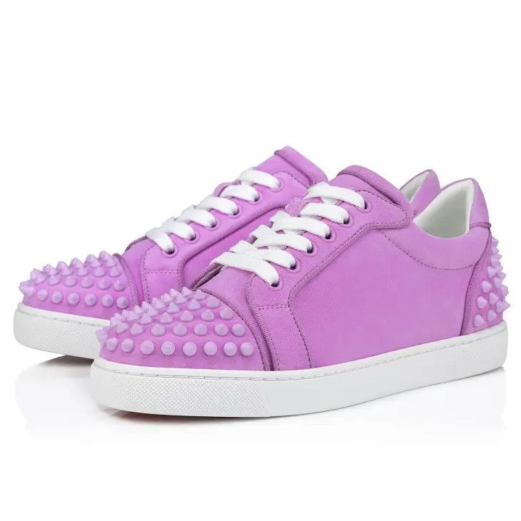 Christian Louboutin oc11z0125 Vieira 2 Orlato Flat Suede in Purple Size US 10 / IT 40 - 1 Thumbnail