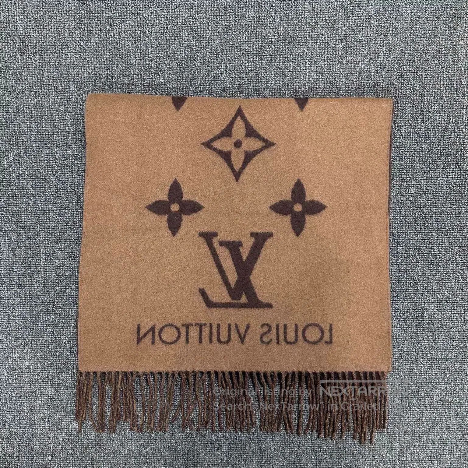 Louis Vuitton Louis Vuitton Brown Cashmere Scarf. Size ONE SIZE - 2 Thumbnail