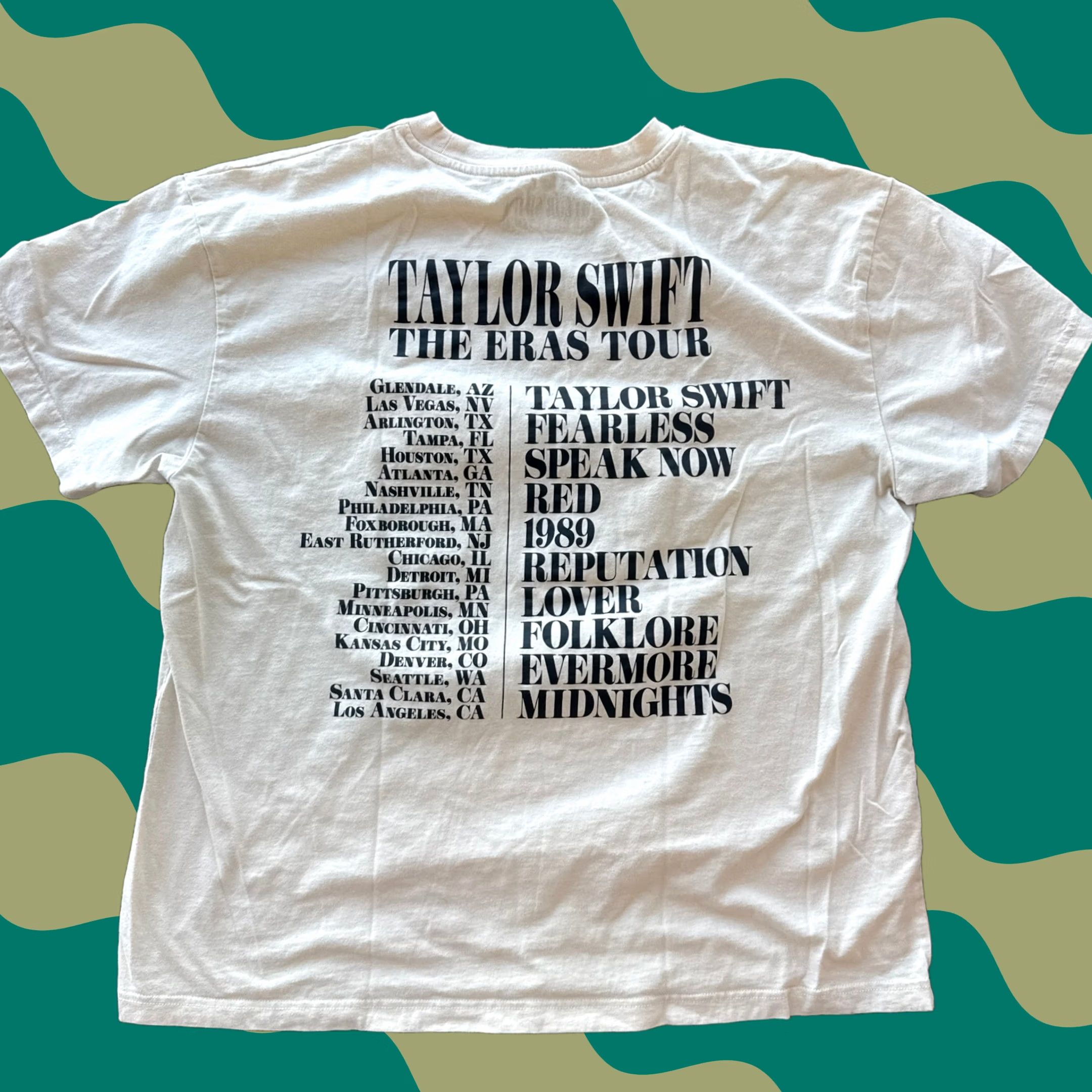 Vintage VINTAGE Taylor Swift Eras Tour Concert Band Short Sleeve Graphic Tee XL Mens Beige 2000s 90s 00s Ladies Girls Womens Size US 36 / EU 52 - 1 Thumbnail