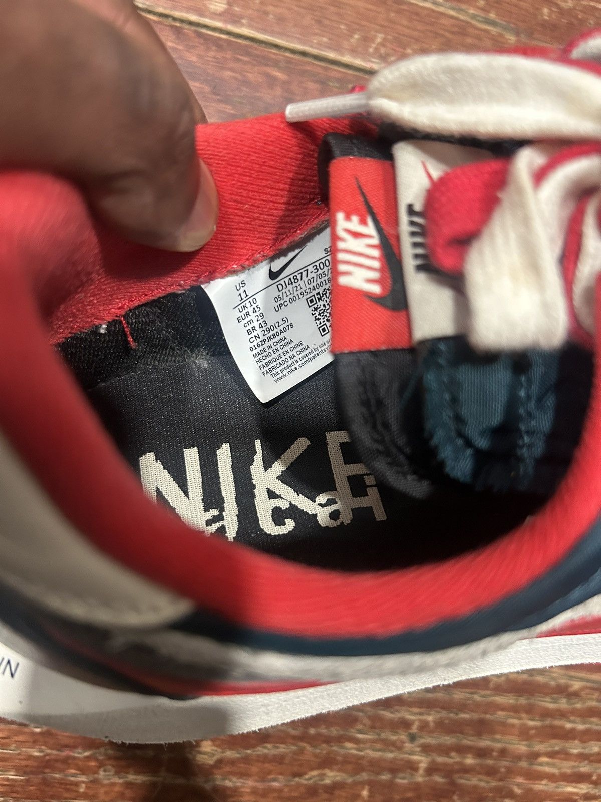 Nike × Sacai × Undercover Nike x sacai LDWaffle 'Midnight Spruce University Red' Size US 11 / EU 44 - 6 Thumbnail