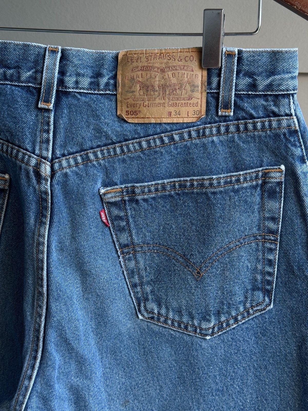 Levi's Vintage 90s Levi’s 505 Straight Leg Jeans Denim 34x30 Size US 34 / EU 50 - 6 Thumbnail