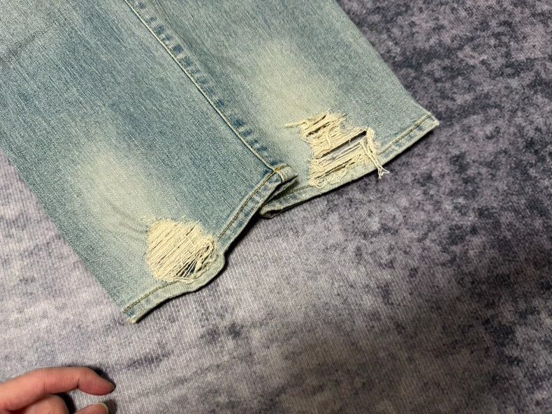 Yves Saint Laurent Saint Laruent14SS Blue Jeans with Cat's Claw Wrecking jeans Size US 32 / EU 48 - 5 Thumbnail