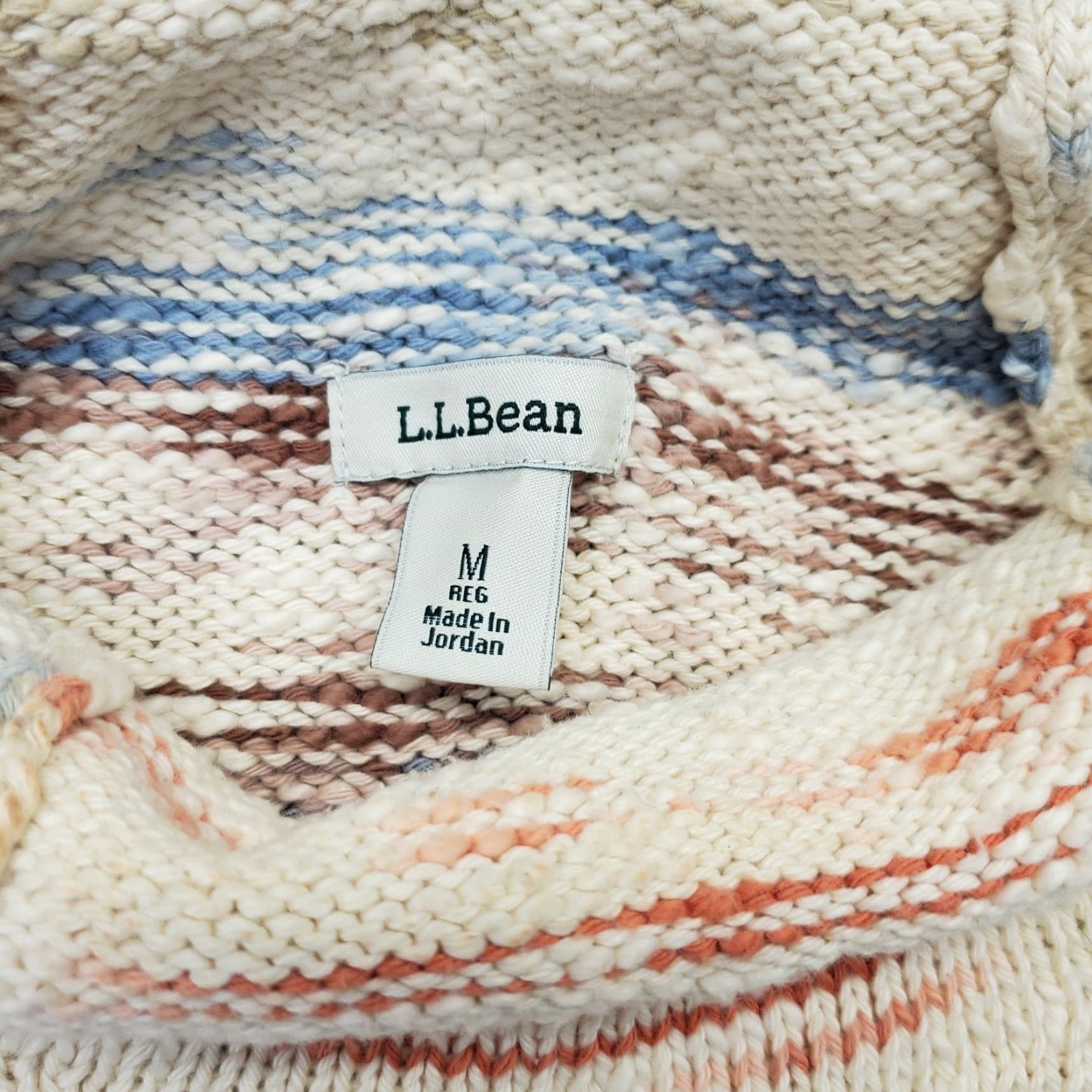 Vintage L.L. Bean Sweater Womens M Multi Space Dye Raglan Sleeve Mock Neck 513754 Size M / US 6-8 / IT 42-44 - 7 Thumbnail