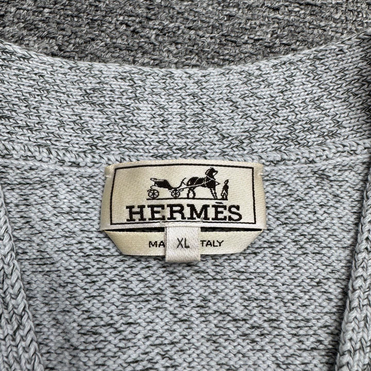 Hermes 0446 Hermes ss25 wool knit cardigan xl Size XL / US 12-14 / IT 48-50 - 2 Thumbnail