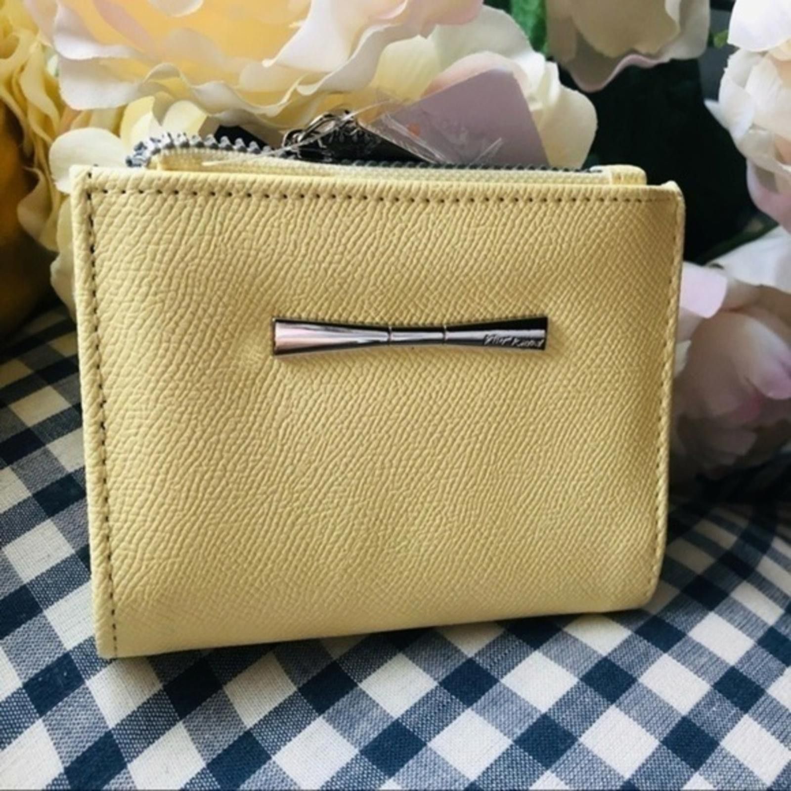 Designer Betsey Johnson Yellow Bifold Snap Wallet NWT Size ONE SIZE - 1 Thumbnail