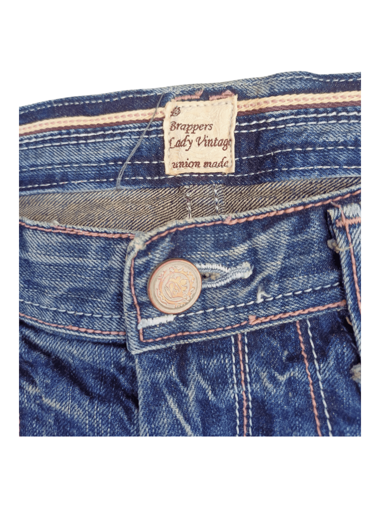 Japanese Brand Vintage Brappers Union Made Low Rise Flare Jeans Size 27" / US 4 / IT 40 - 8 Thumbnail