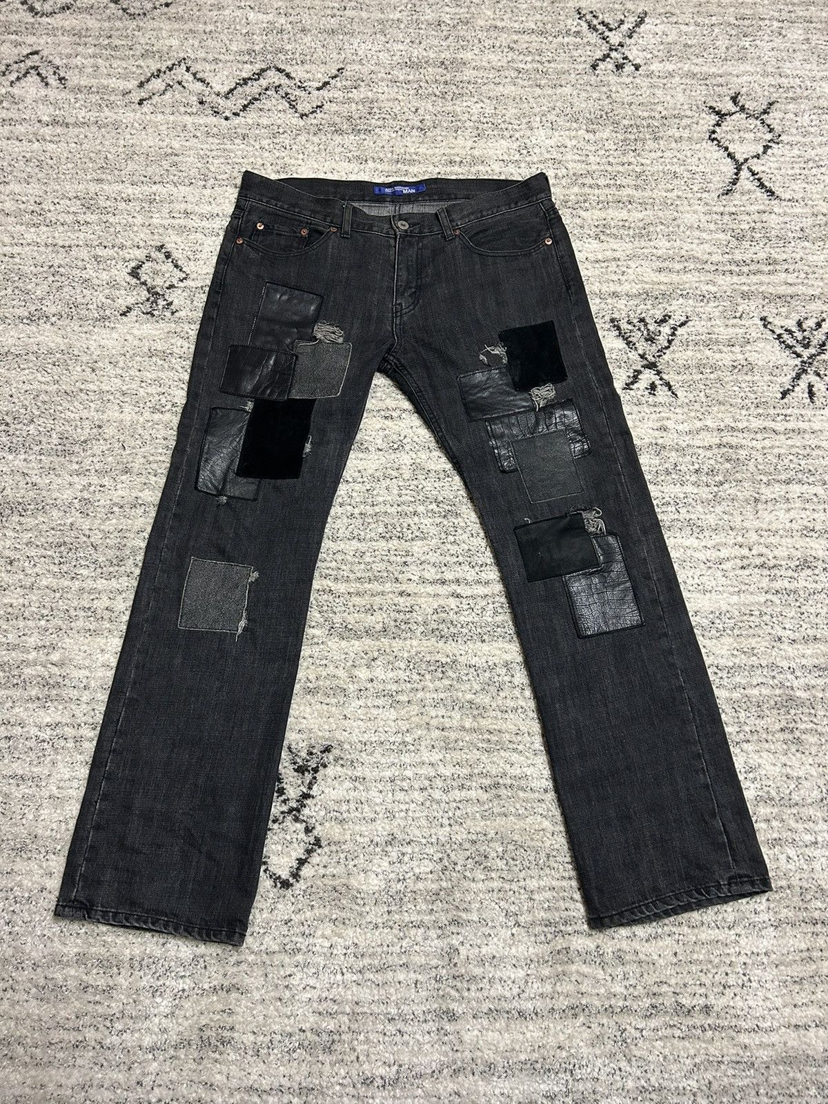 Comme des Garcons × Junya Watanabe × Vintage Junya Watanabe AD 2007 Patchwork Denim Size US 34 / EU 50 - 1 Thumbnail