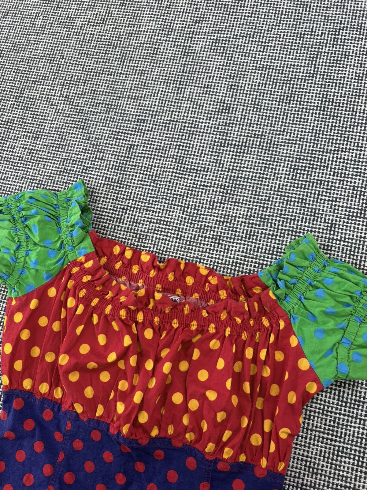 Moschino rare archive moschino multicolor polka dot mini dress Size S / US 4 / IT 40 - 3 Thumbnail