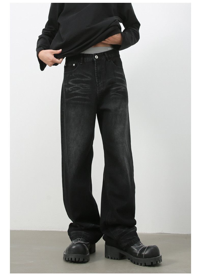 Japanese Brand American high street retro distressed loose straight jeans Size US 32 / EU 48 - 3 Thumbnail