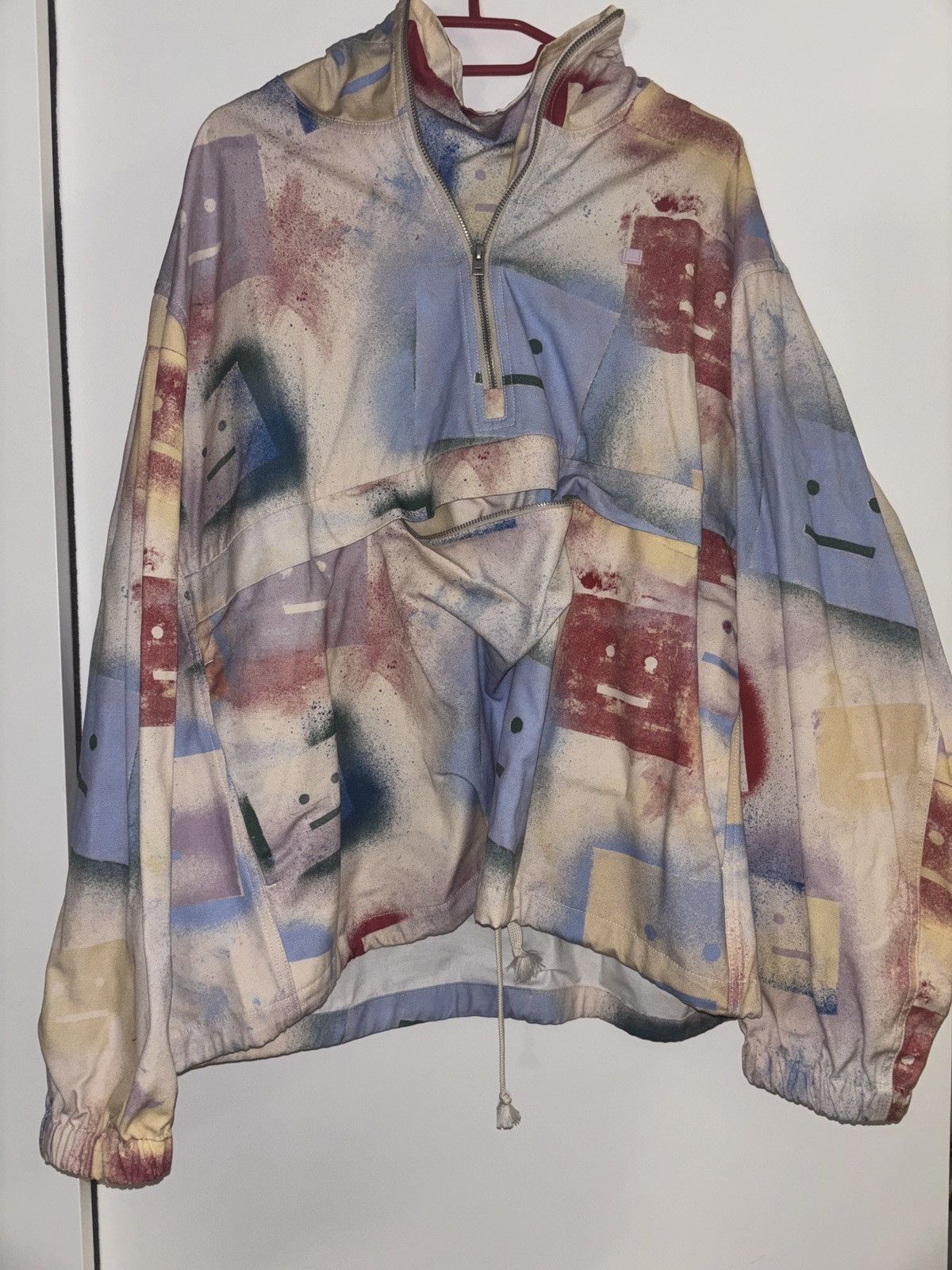 Odaan Spray Paint Face Cotton Canvas Anorak
