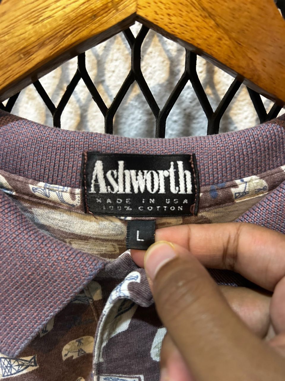 Ashworth Ashworth art rare design fullprint collar polo tshirt Size US L / EU 52-54 / 3 - 3 Thumbnail