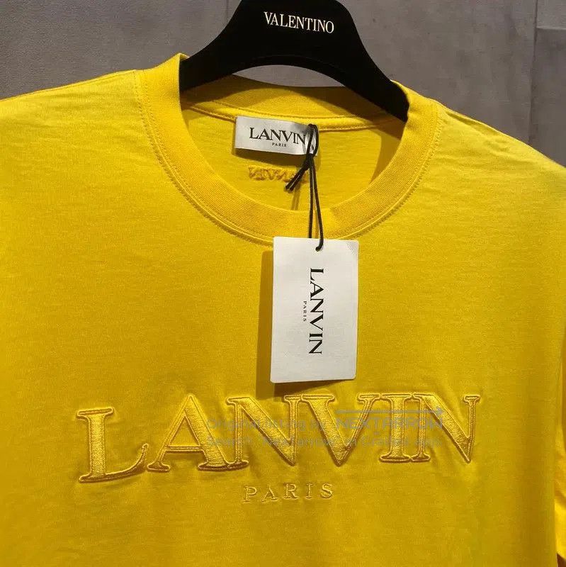 Lanvin Lanvin Yellow Cotton Short Sleeve T-Shirt . Size US S / EU 44-46 / 1 - 2 Thumbnail