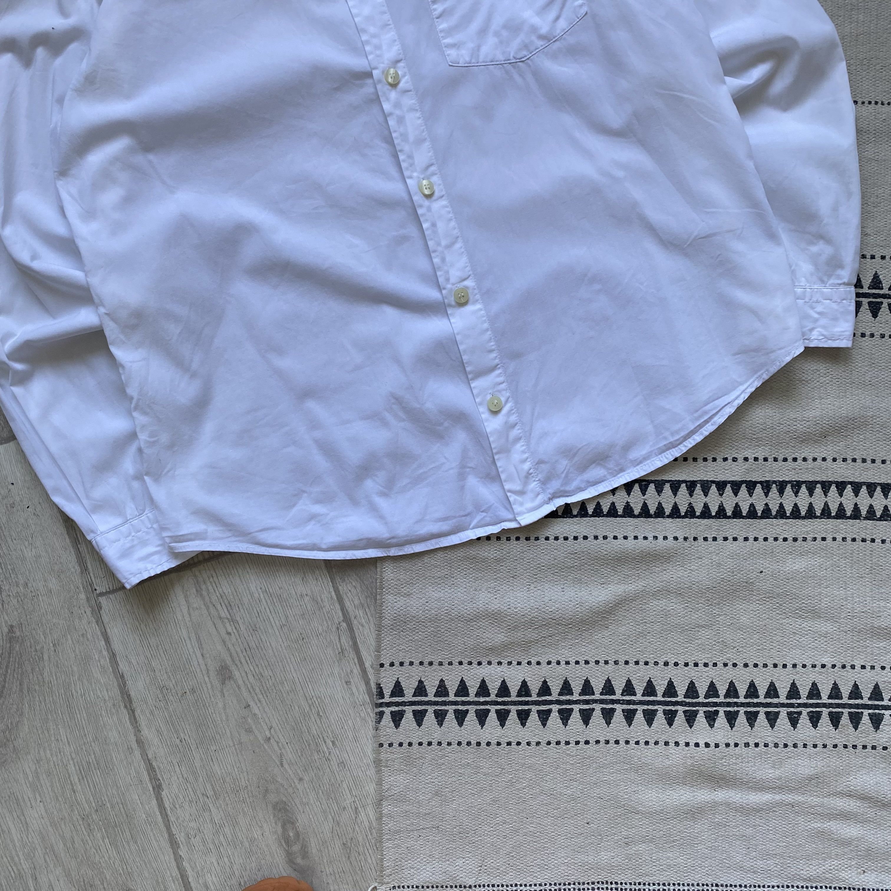 Emporio Armani 👔 Vintage 80-90s Armani Classic Shirt White Oldmoney Luxury Size US M / EU 48-50 / 2 - 3 Thumbnail