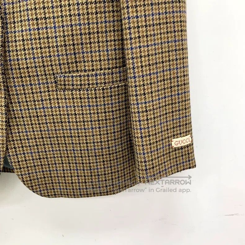 Gucci Gucci Brown checkered wool lapel single-breasted long-slee Size XS / US 0-2 / IT 36-38 - 4 Thumbnail