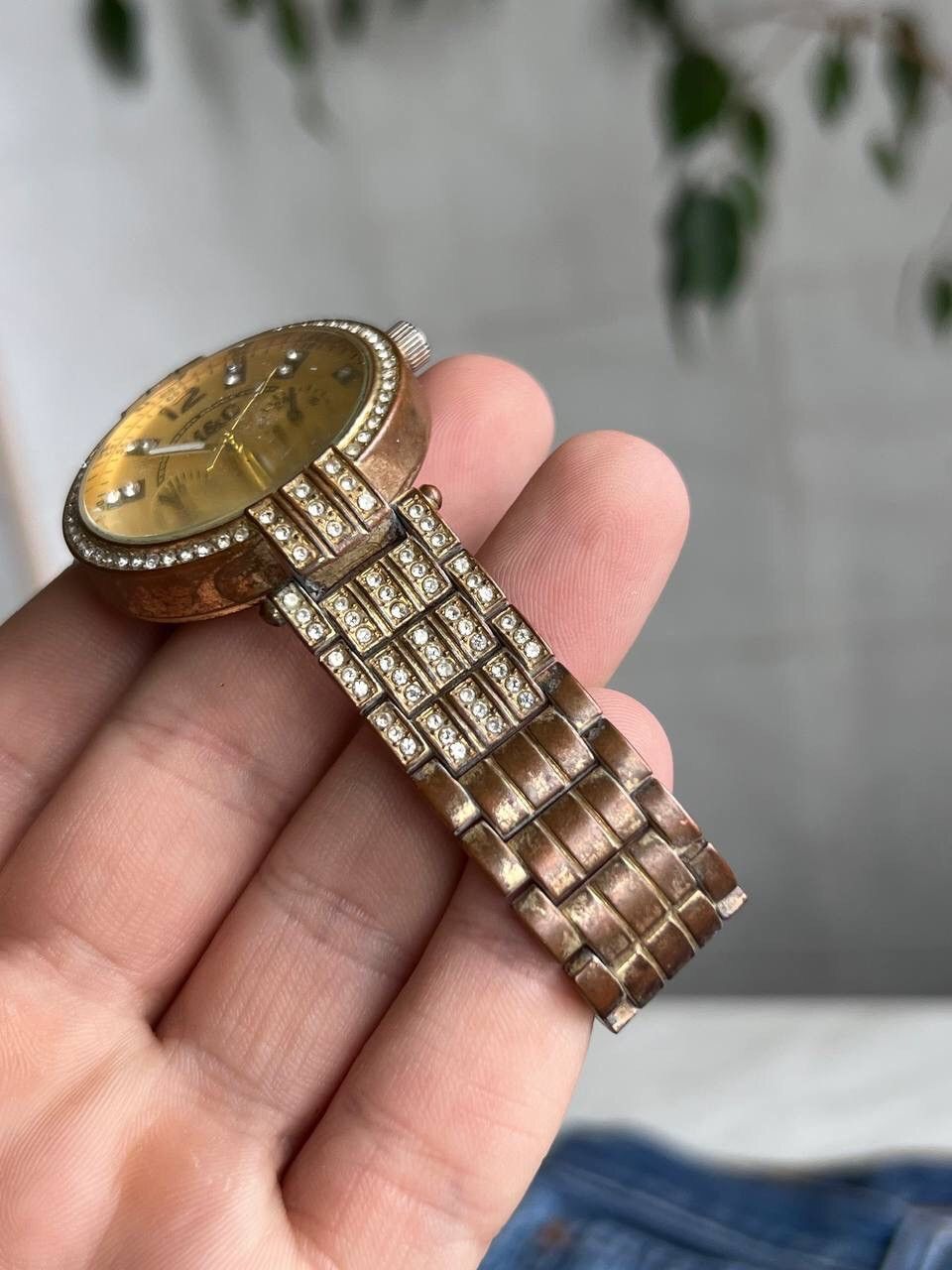 Designer × Japanese Brand × Vintage Bronze Brown vintage watch rhinestones bracelet Watches Size ONE SIZE - 3 Thumbnail