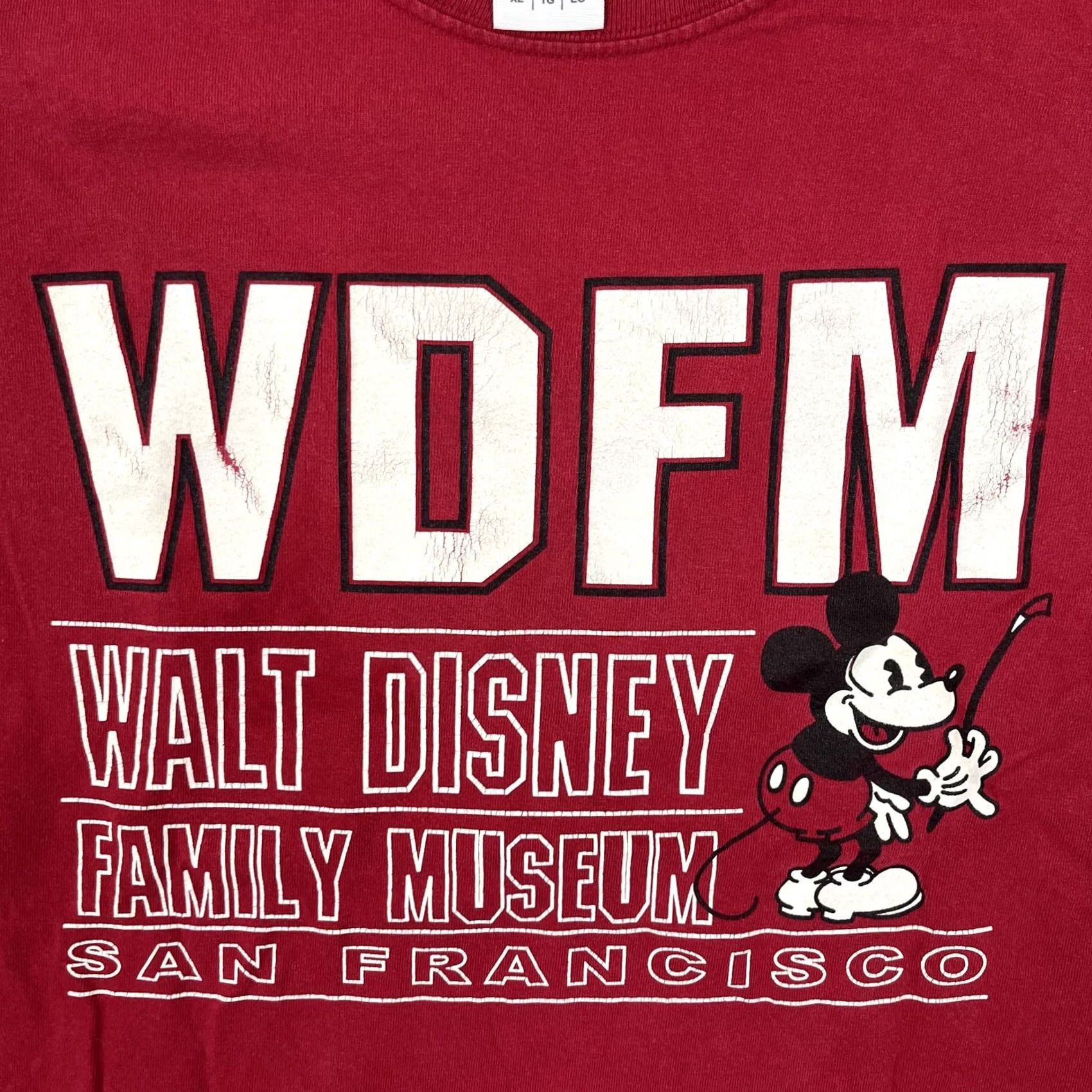 Disney VINTAGE Walt Disney Family Museum Long Sleeve T-Shirt Mens XL Red Mickey Size US XL / EU 56 / 4 - 2 Thumbnail