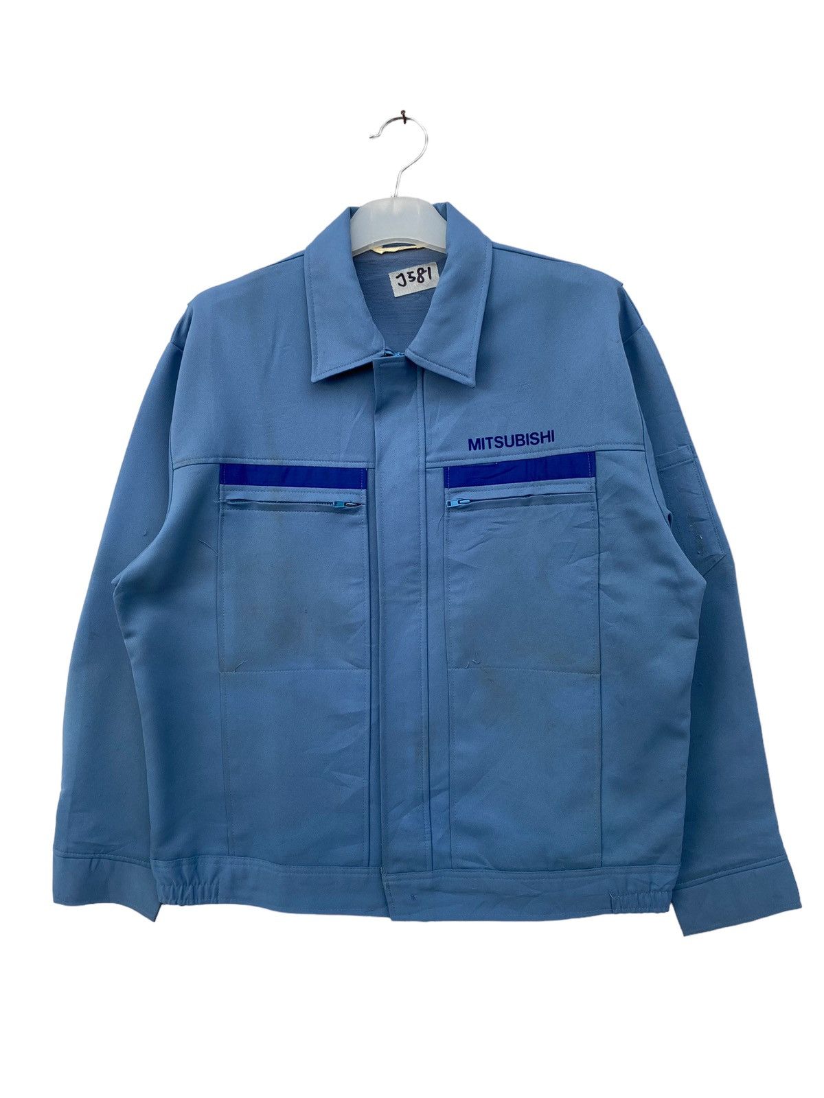 image of Racing x Vintage Mitsubishi Worker Jacket in Blue, Men's (Size Large)