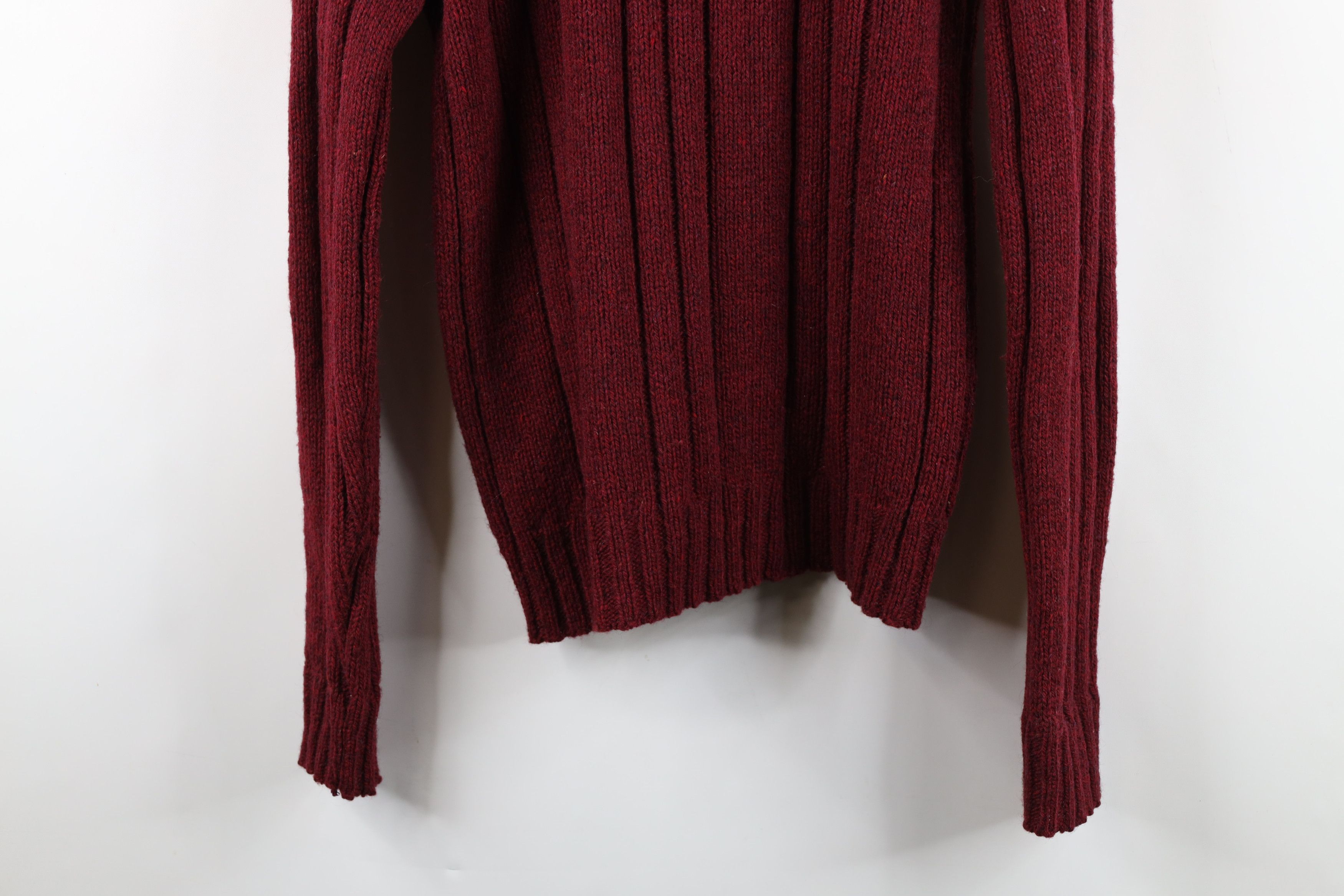 Vintage Vintage 60s Streetwear Ribbed Knit Cardigan Sweater Red USA Size US L / EU 52-54 / 3 - 12 Thumbnail