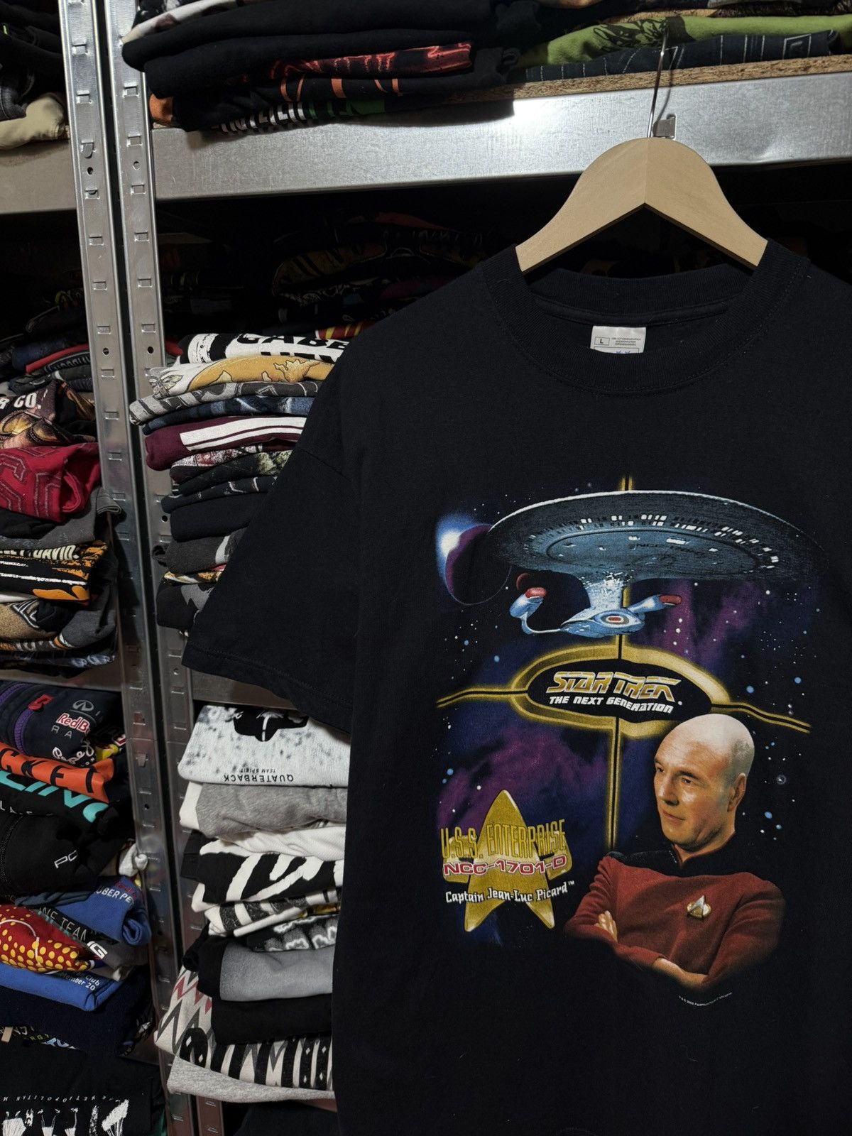 Vintage Vintage 2000 Star Trek The Next Generation Jean-Luc T-Shirt Size US L / EU 52-54 / 3 - 3 Thumbnail