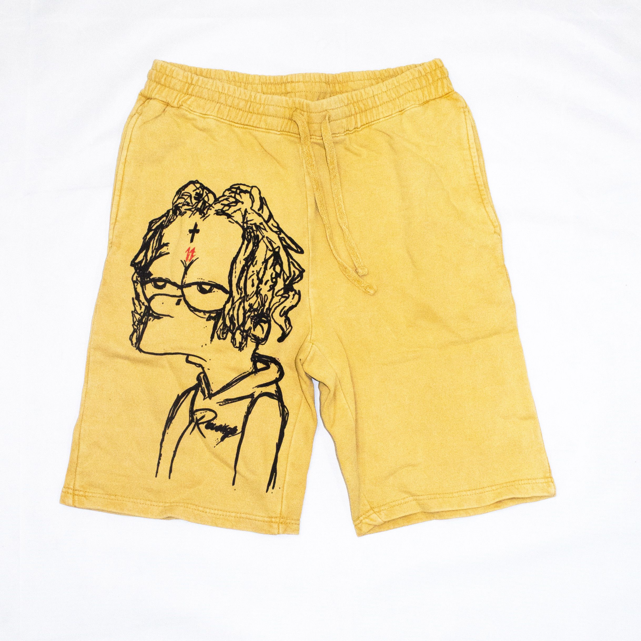 Revenge x Trippie Redd Bart Shorts Yellow Small