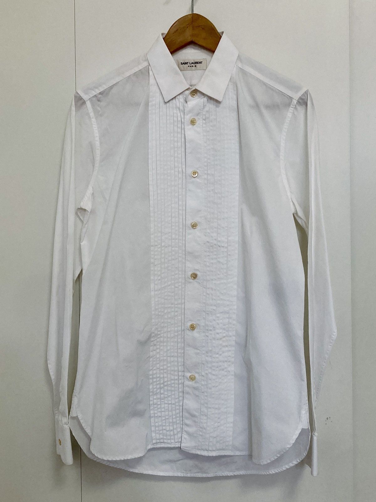 Saint Laurent Paris SAINT LAURENT PARIS BY HEDI SLIMANE PLEATED BIB TUXEDO SHIRT Size 38R - 1 Thumbnail