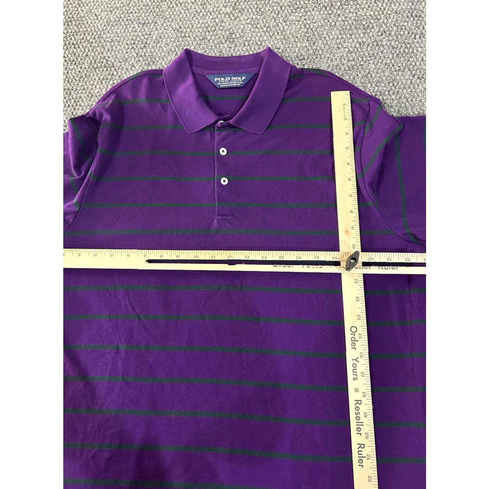 Polo Ralph Lauren Polo Ralph Lauren Polo Golf Mens Large Purple Striped Casual Golf Shirt Size US L / EU 52-54 / 3 - 4 Thumbnail