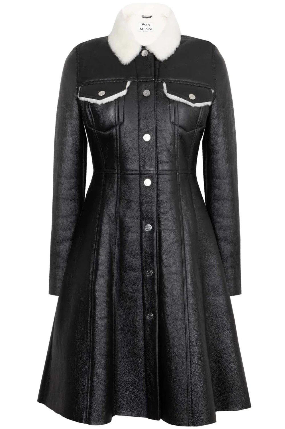 Acne Studios Acne Studios Luana Lamb Leather Shearling Coat Winter 2015 Size S / US 4 / IT 40 - 5 Thumbnail
