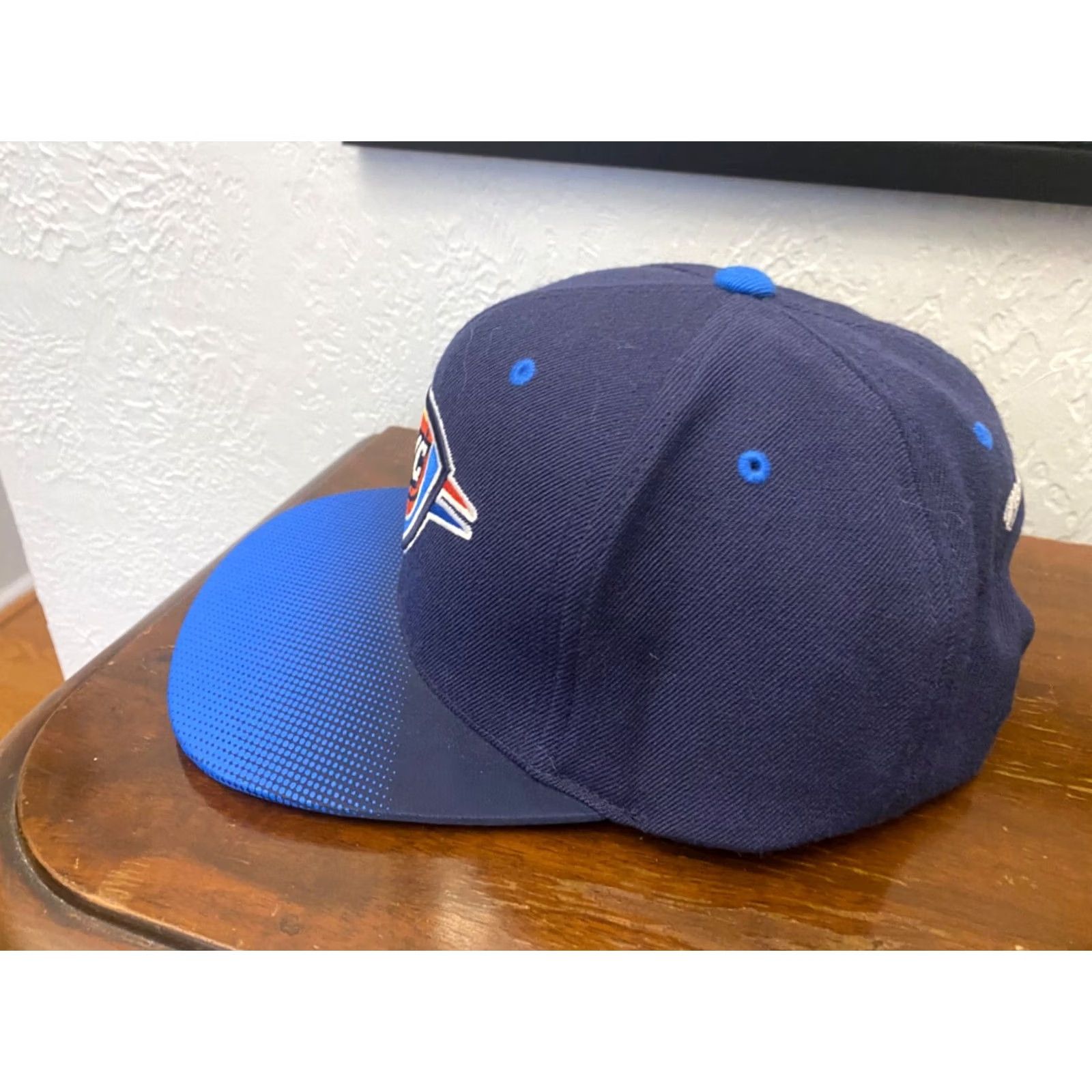 Mitchell & Ness OKC Thunder Mitchell & Ness Logo under Bill Snapback Hat Men Adjustable Blue Cap Size ONE SIZE - 2 Thumbnail