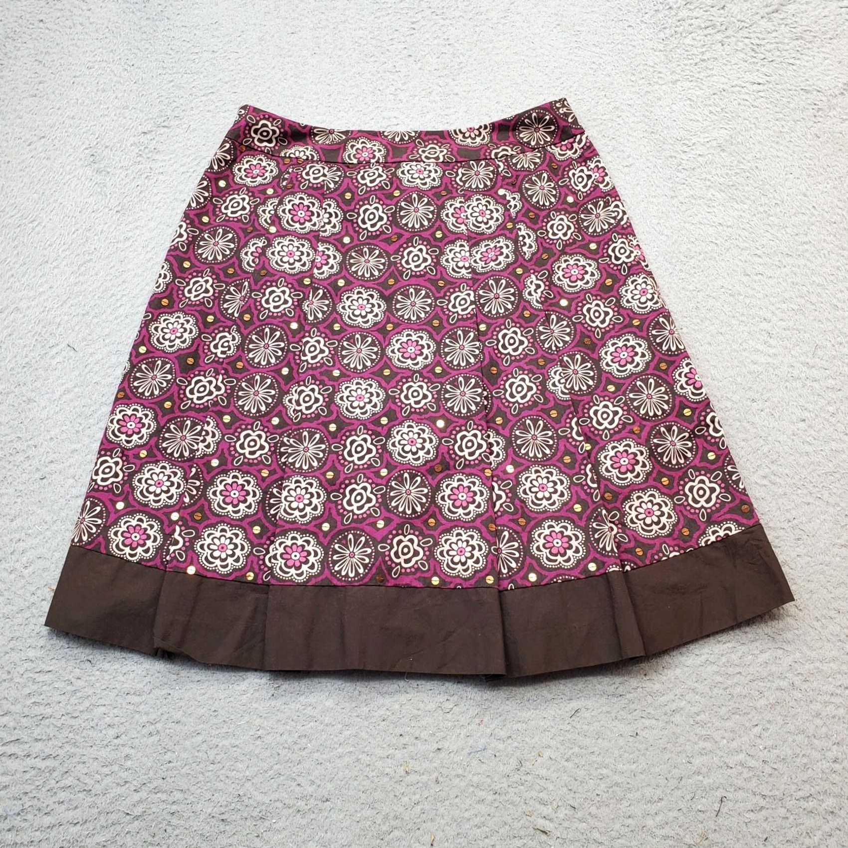 Loft LOFT Ann Taylor Short Skirt Womens Size 4P Multicolor Sequin Pleated Zip Waist A-Line 22" - White/Multicolor (Petites) Womens Size 27" / US 4 / IT 40 - 2 Thumbnail