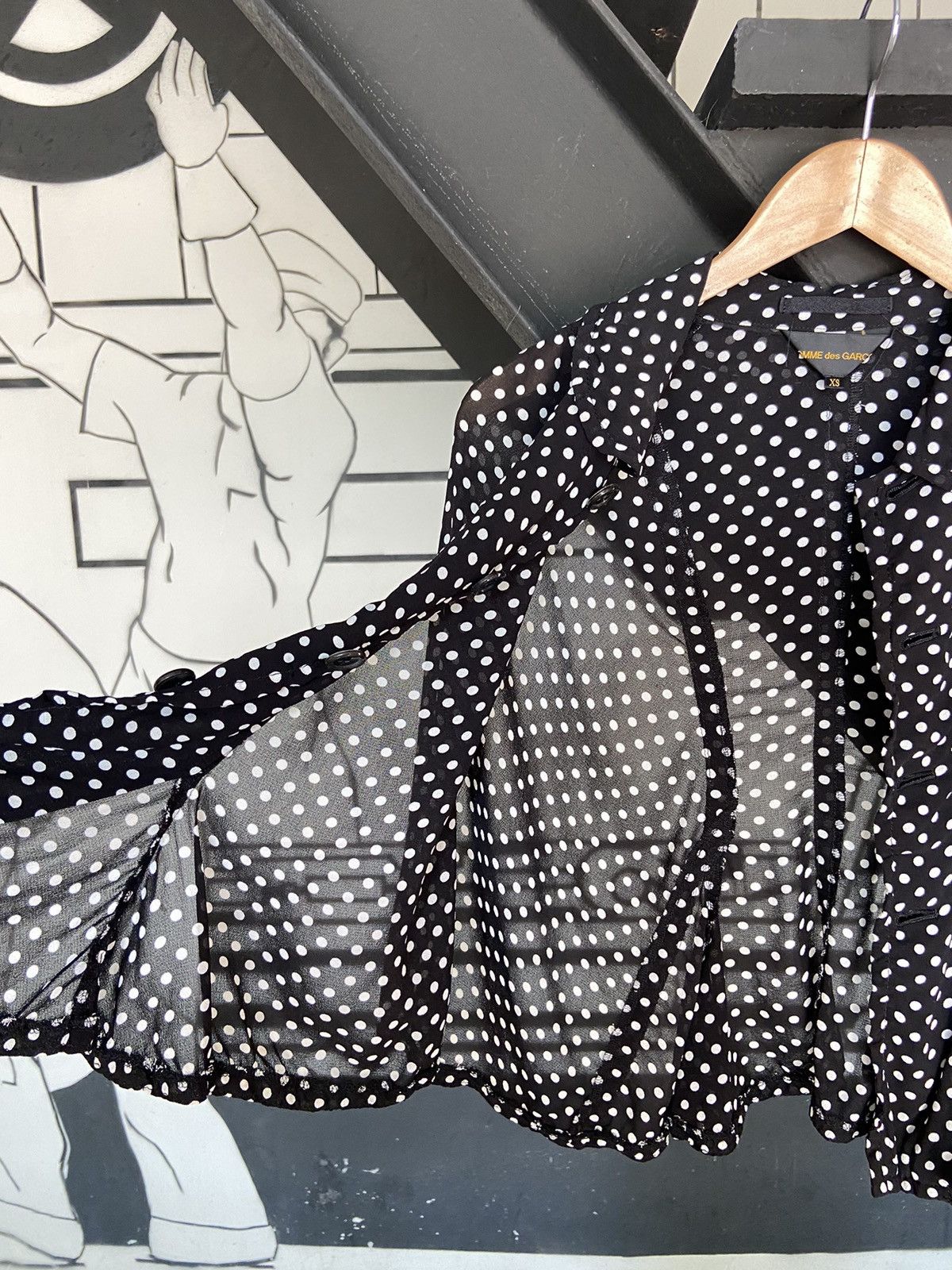 Comme des Garcons Comme des Garcons • mini polka dots cape shirt Size XS / US 0-2 / IT 36-38 - 10 Thumbnail