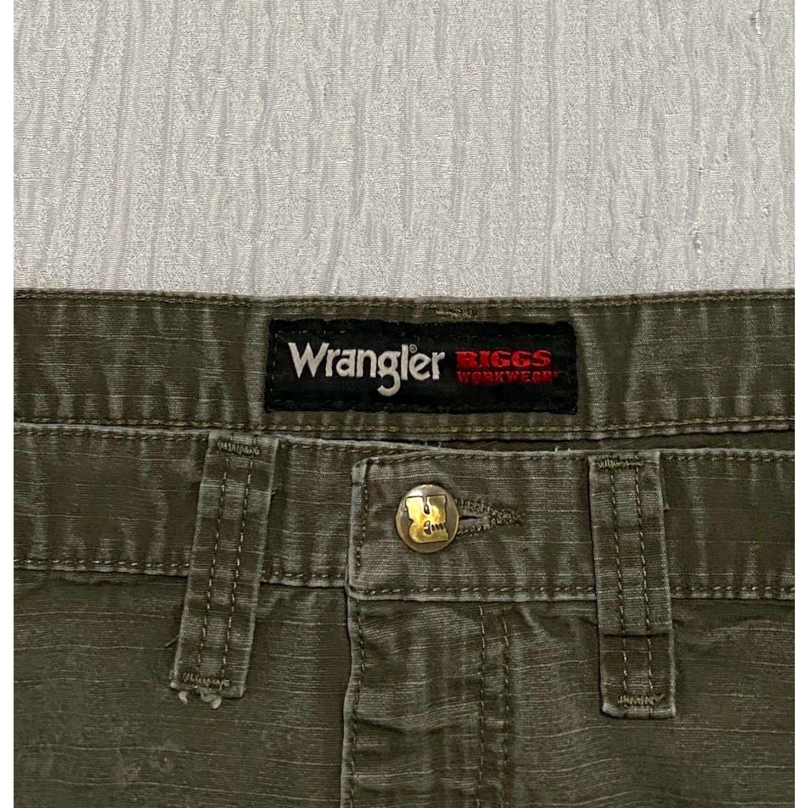 Wrangler VINTAGE Wrangler Riggs Workwear Relaxed Fit Carpenter Pants 44x36 Green Wide Leg Mens Pants Size US 44 / EU 60 - 5 Thumbnail